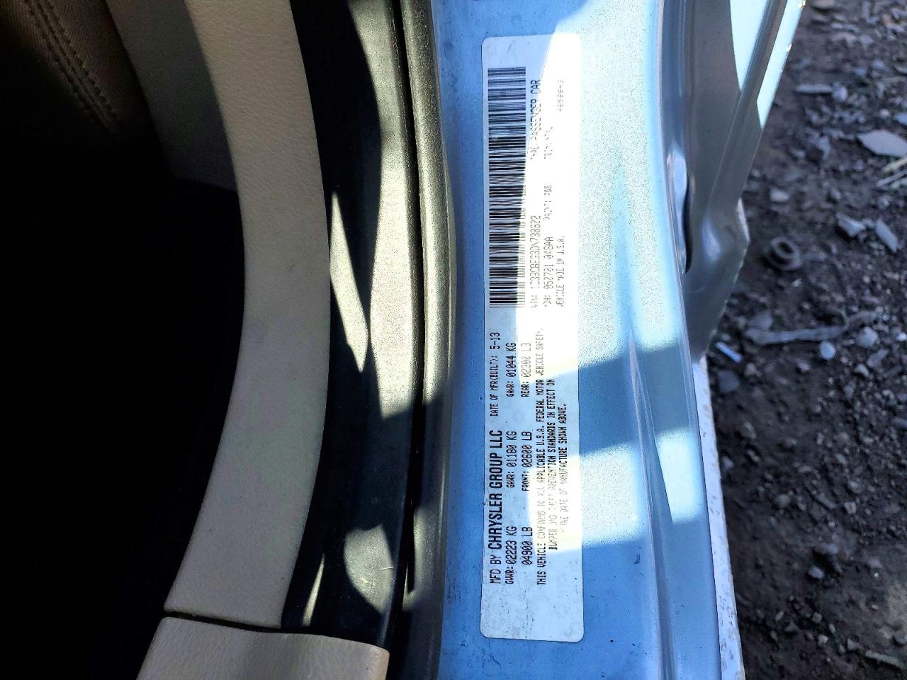 2013 Chrysler 200 Touring Blue vin: 1C3BCBEG3DN738602