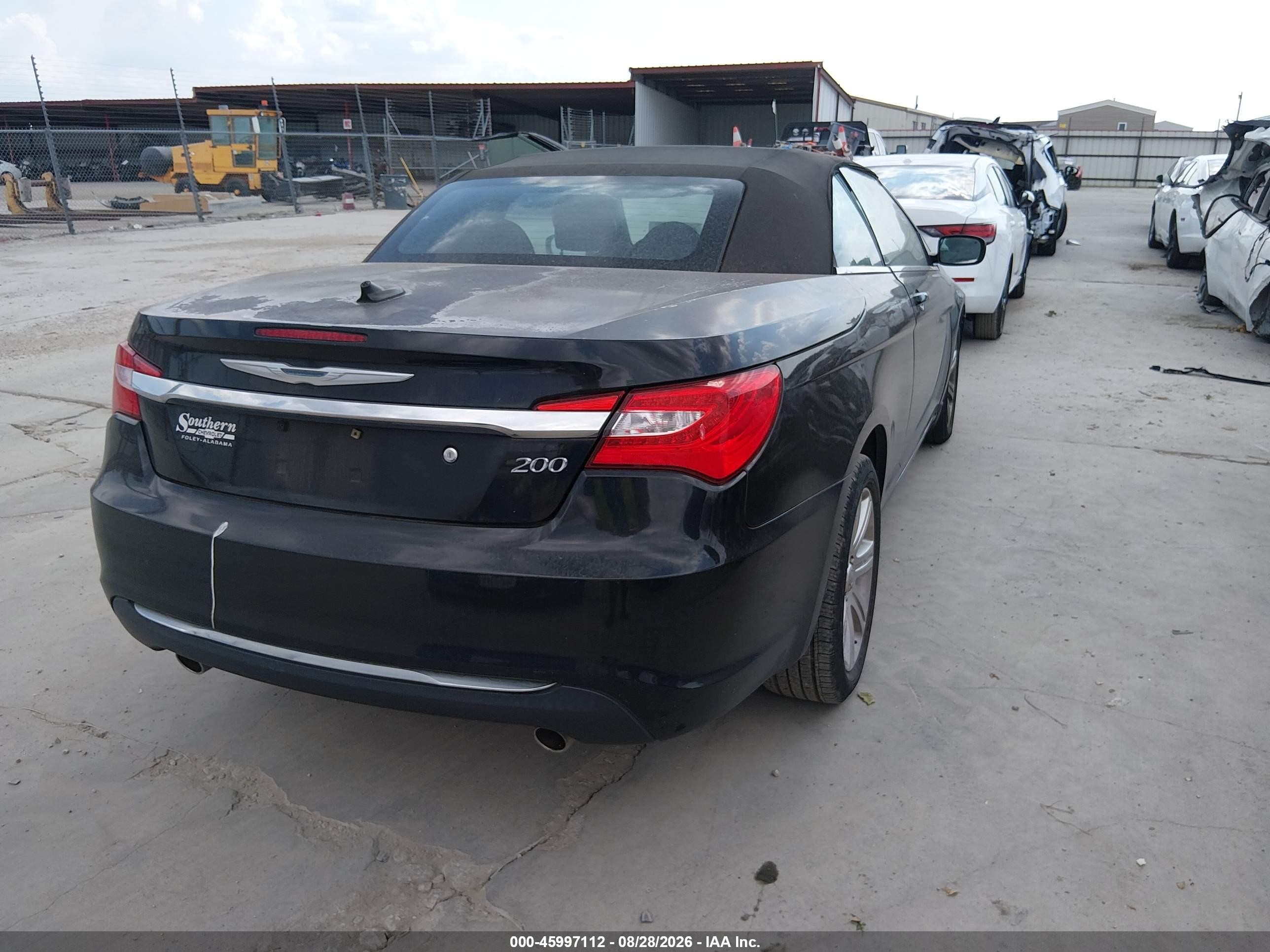2013 Chrysler 200 Touring Black vin: 1C3BCBEG5DN501030