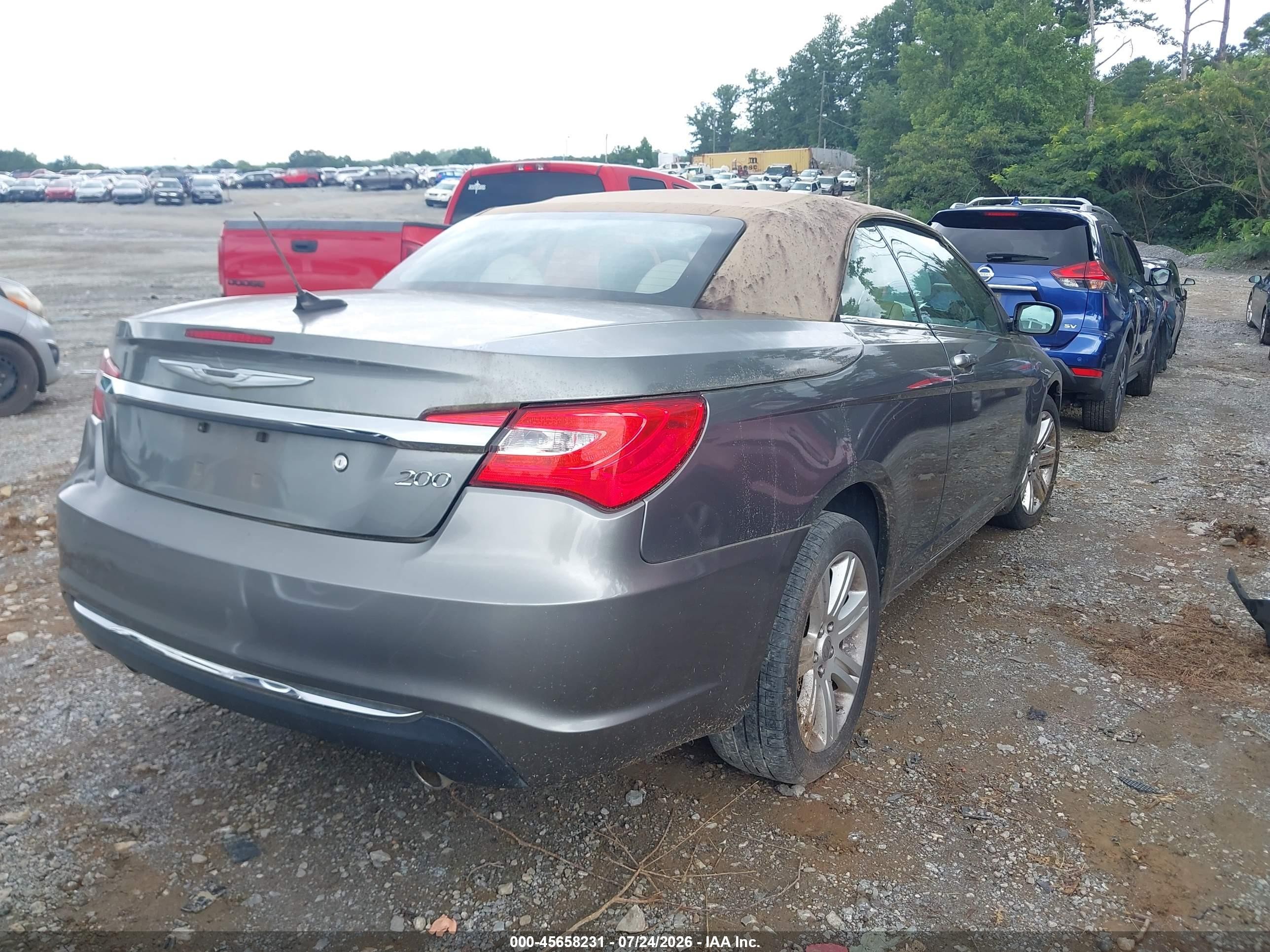 2012 Chrysler 200 Touring Gray vin: 1C3BCBEG9CN279641