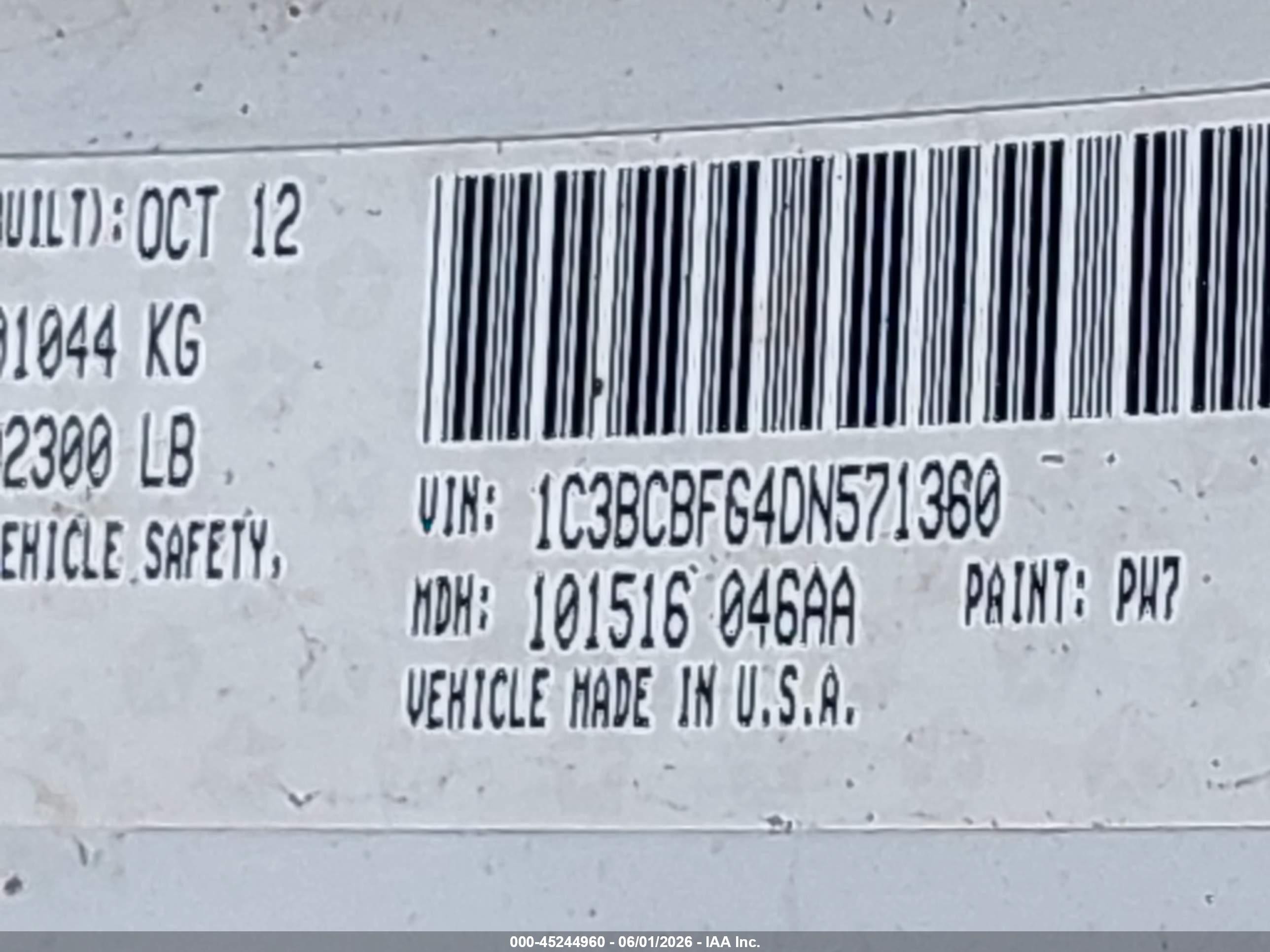 2013 Chrysler 200 Limited White vin: 1C3BCBFG4DN571360