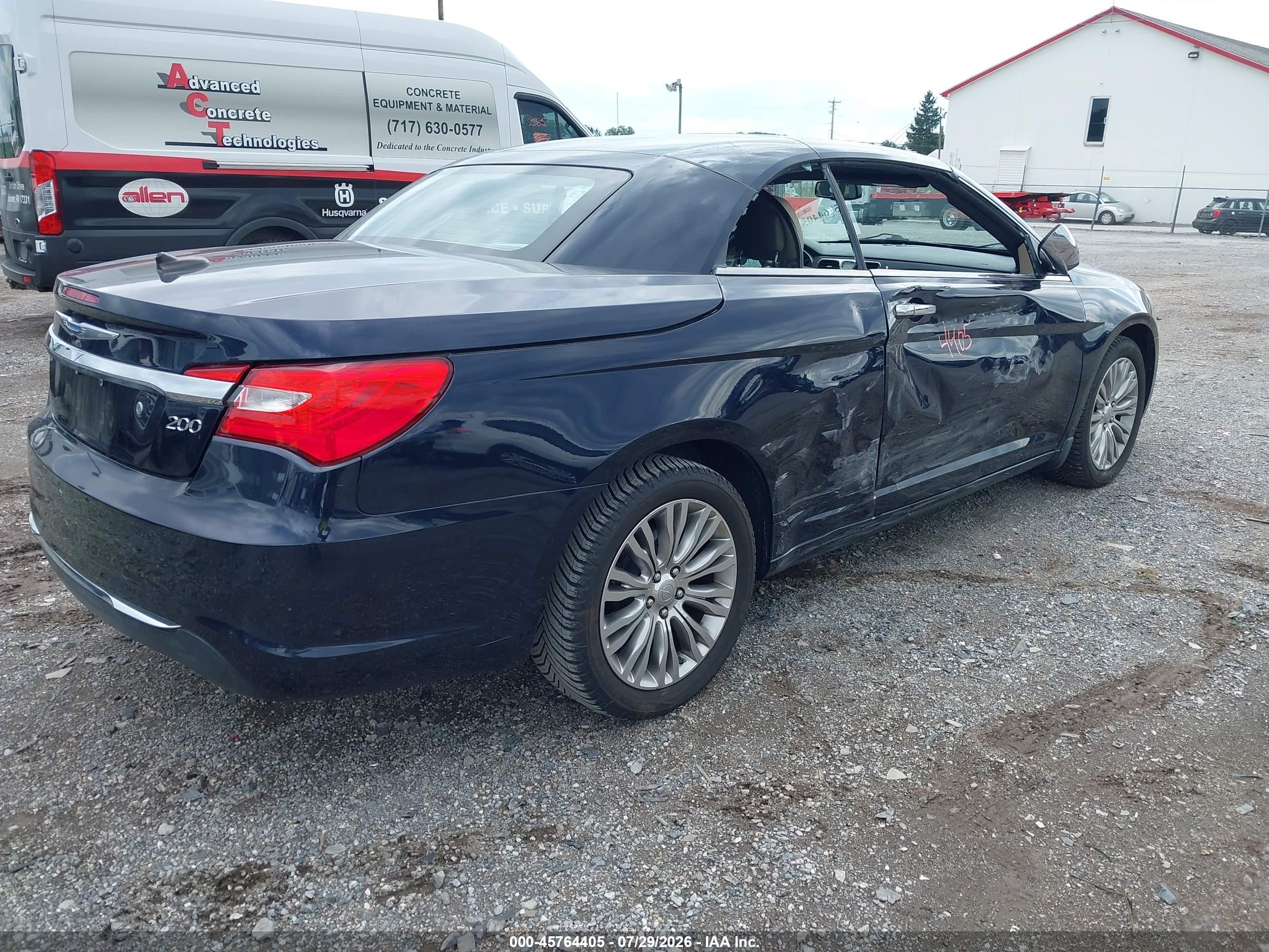2012 Chrysler 200 Limited Navy vin: 1C3BCBFG5CN284852