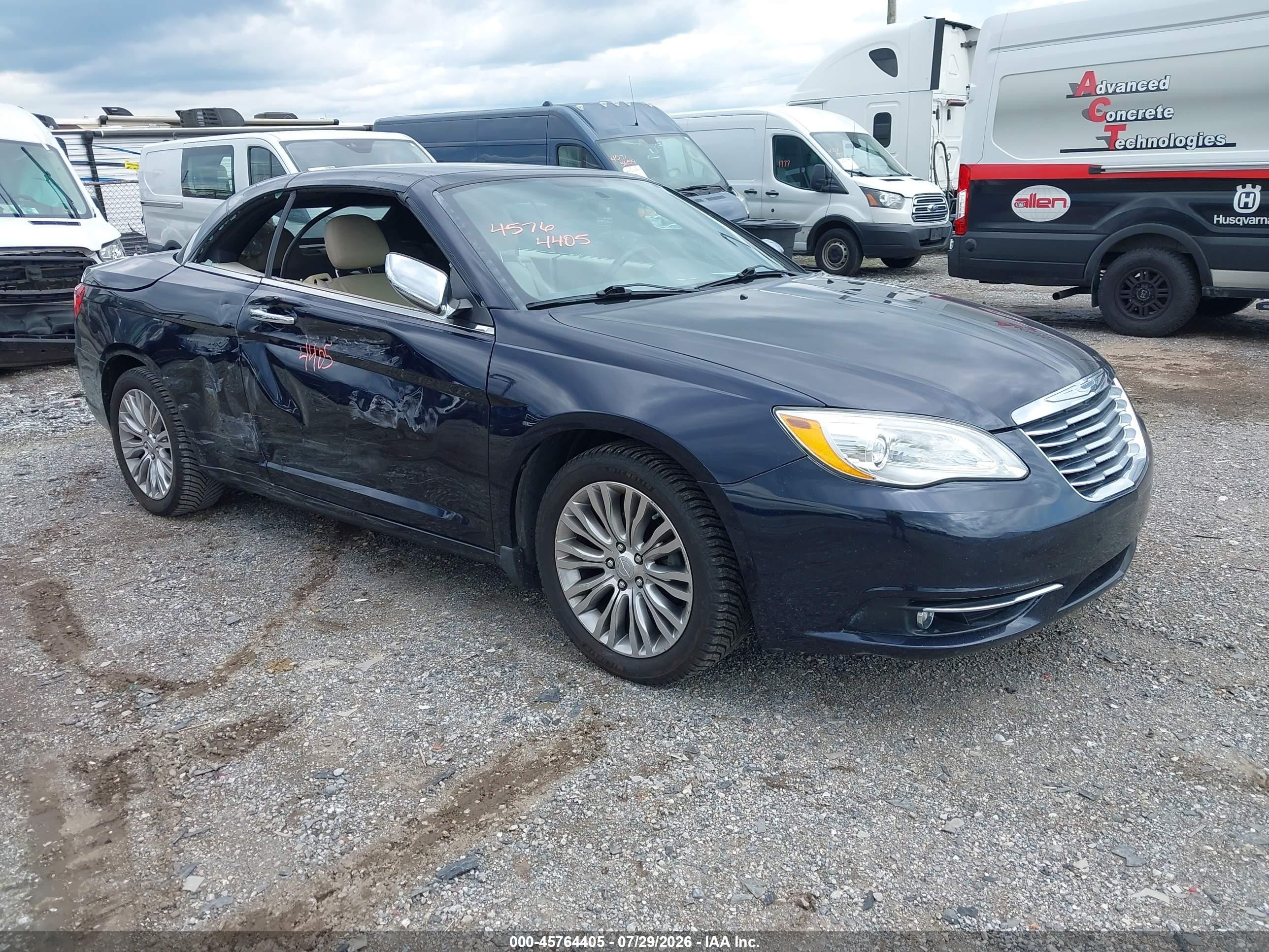 2012 Chrysler 200 Limited Navy vin: 1C3BCBFG5CN284852
