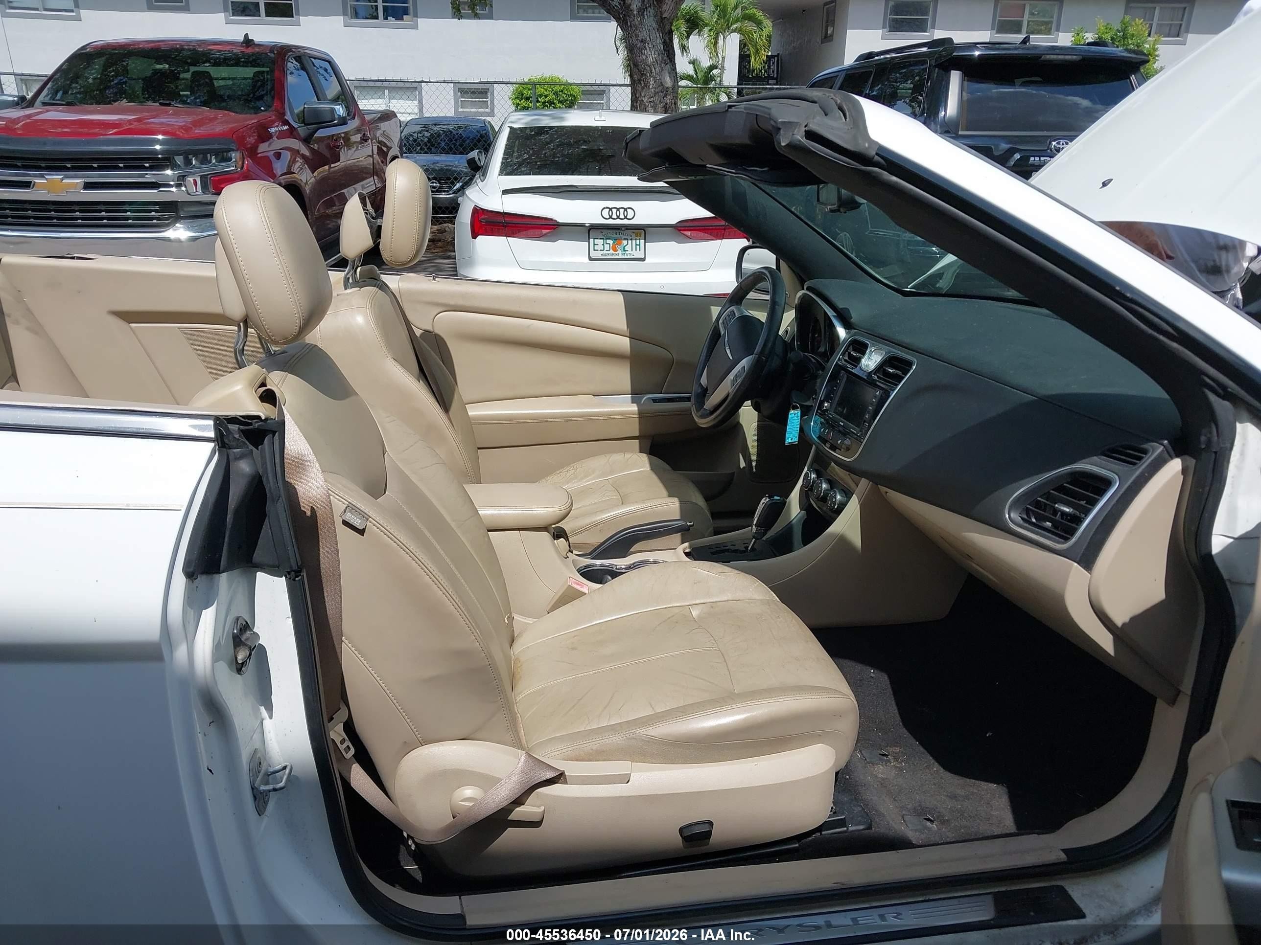 2014 Chrysler 200 Limited White vin: 1C3BCBFG6EN156820