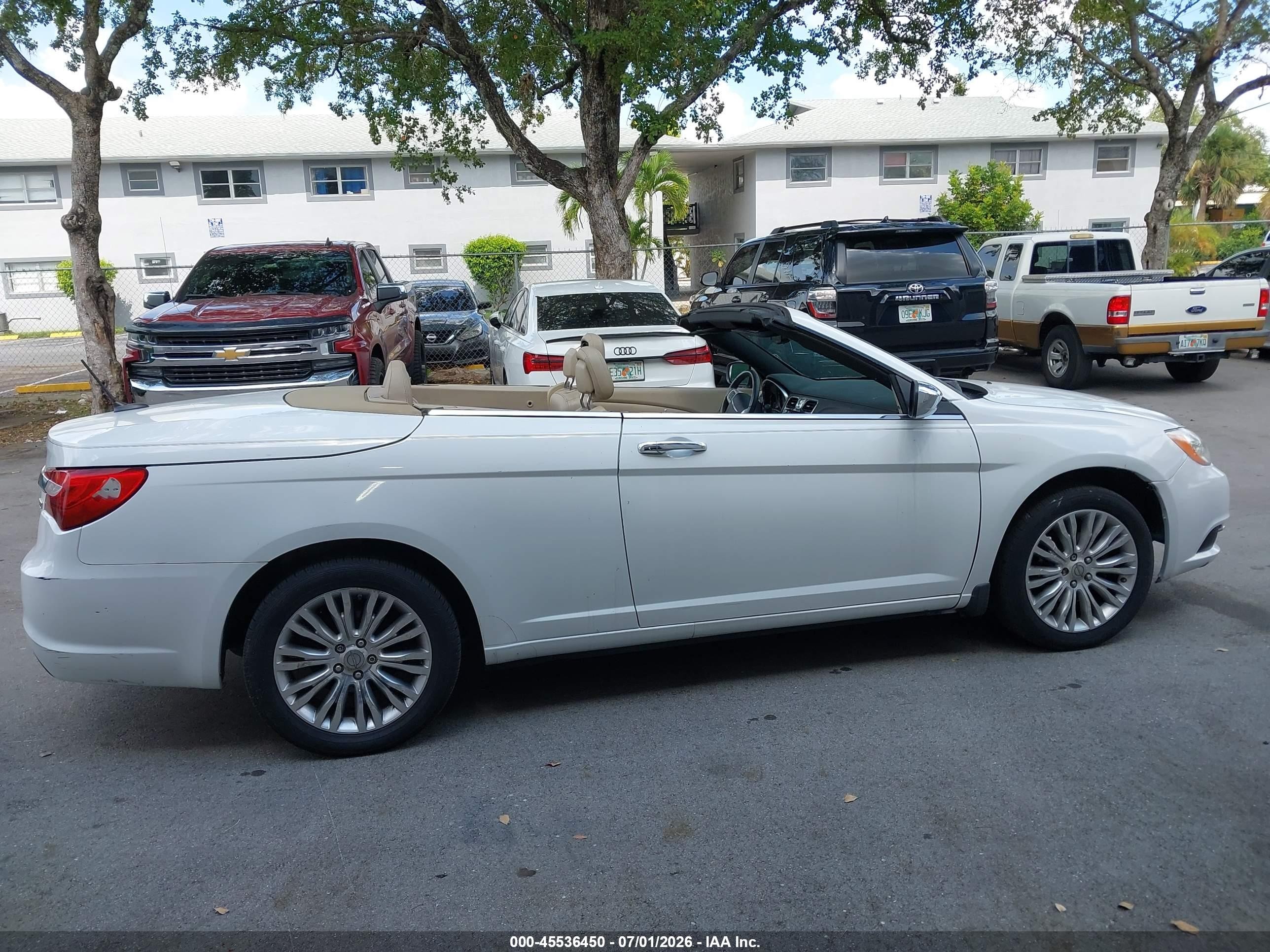 2014 Chrysler 200 Limited White vin: 1C3BCBFG6EN156820