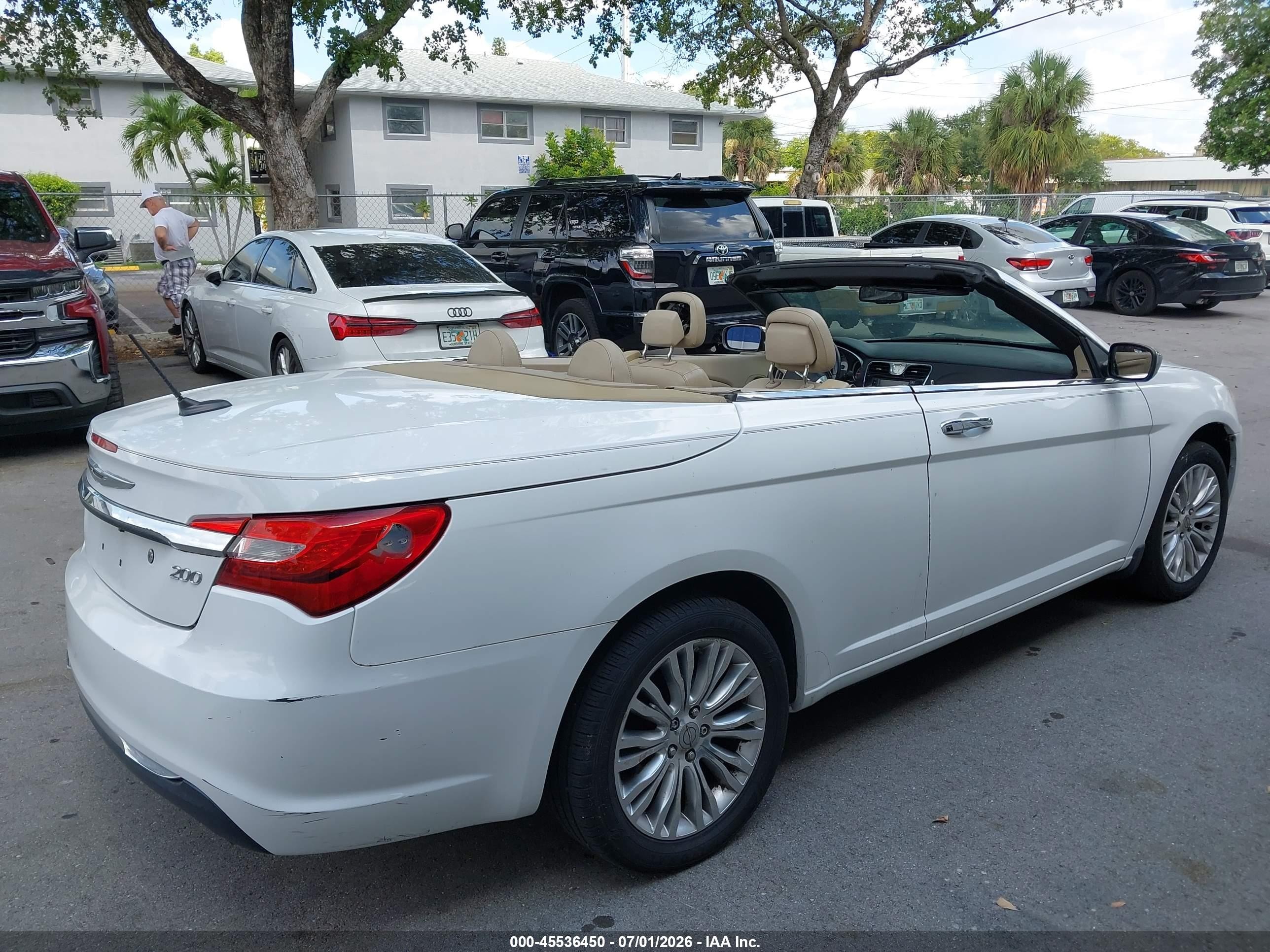 2014 Chrysler 200 Limited White vin: 1C3BCBFG6EN156820