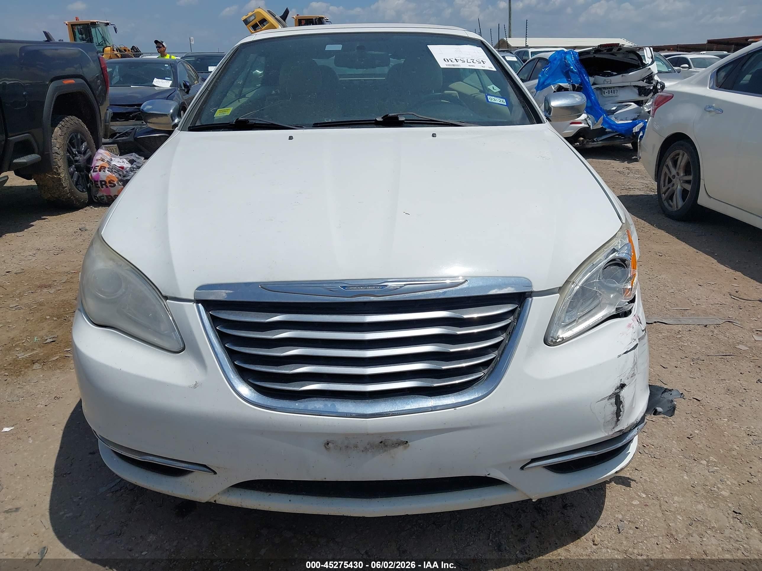 2012 Chrysler 200 Limited Белый vin: 1C3BCBFG9CN233712