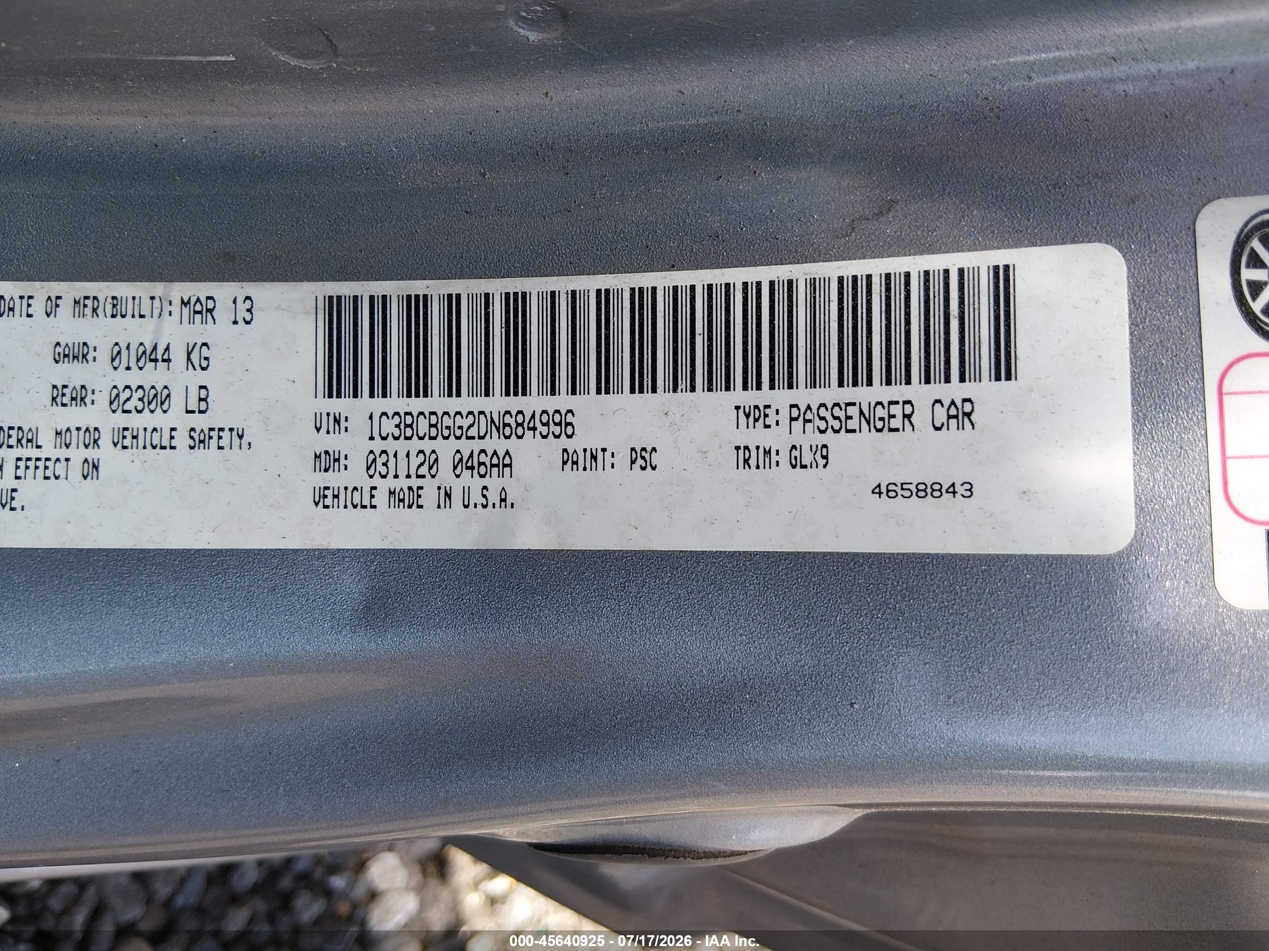 2013 Chrysler 200 S Silver vin: 1C3BCBGG2DN684996