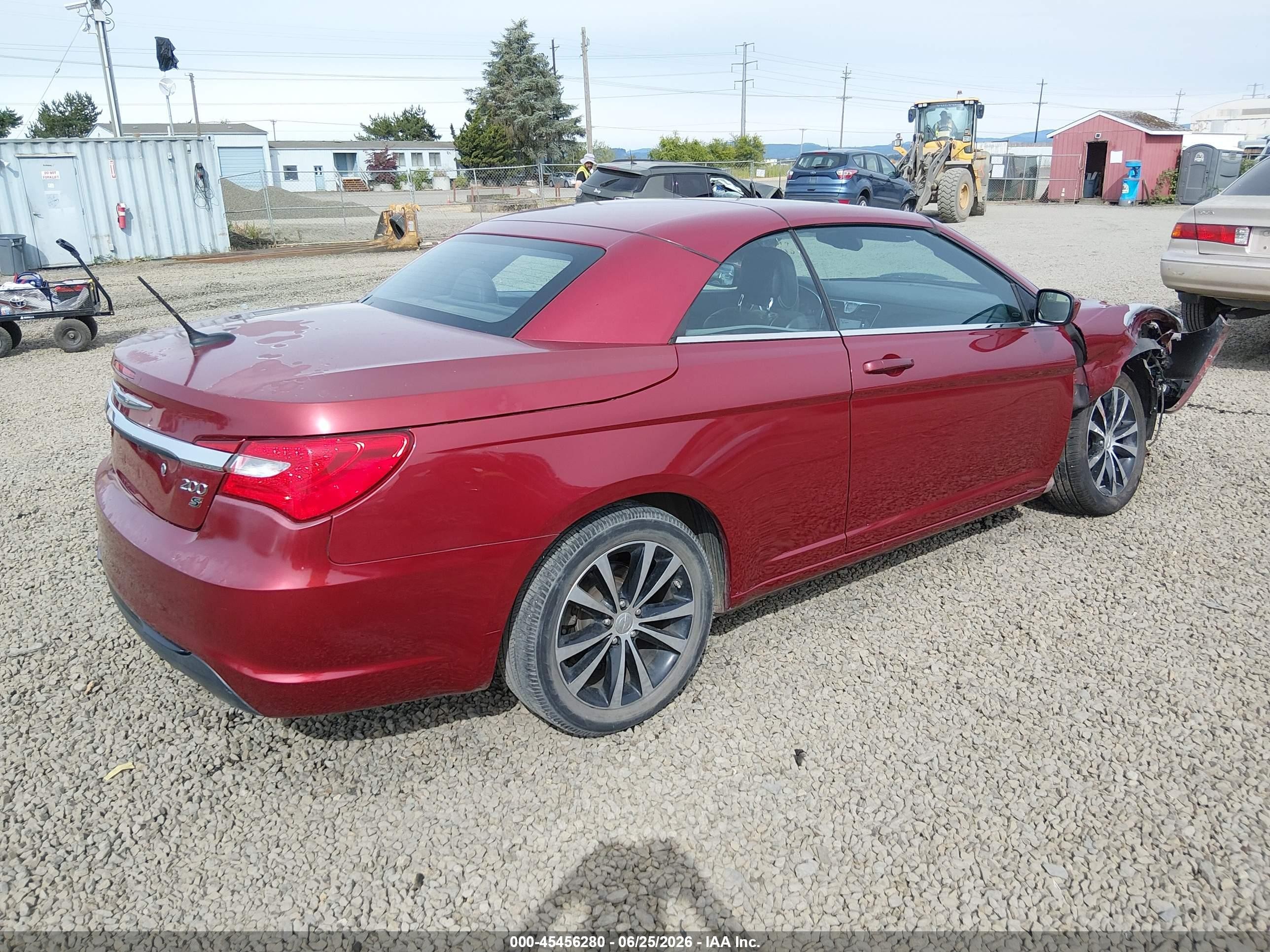 2013 Chrysler 200 S Красный vin: 1C3BCBGG9DN684901