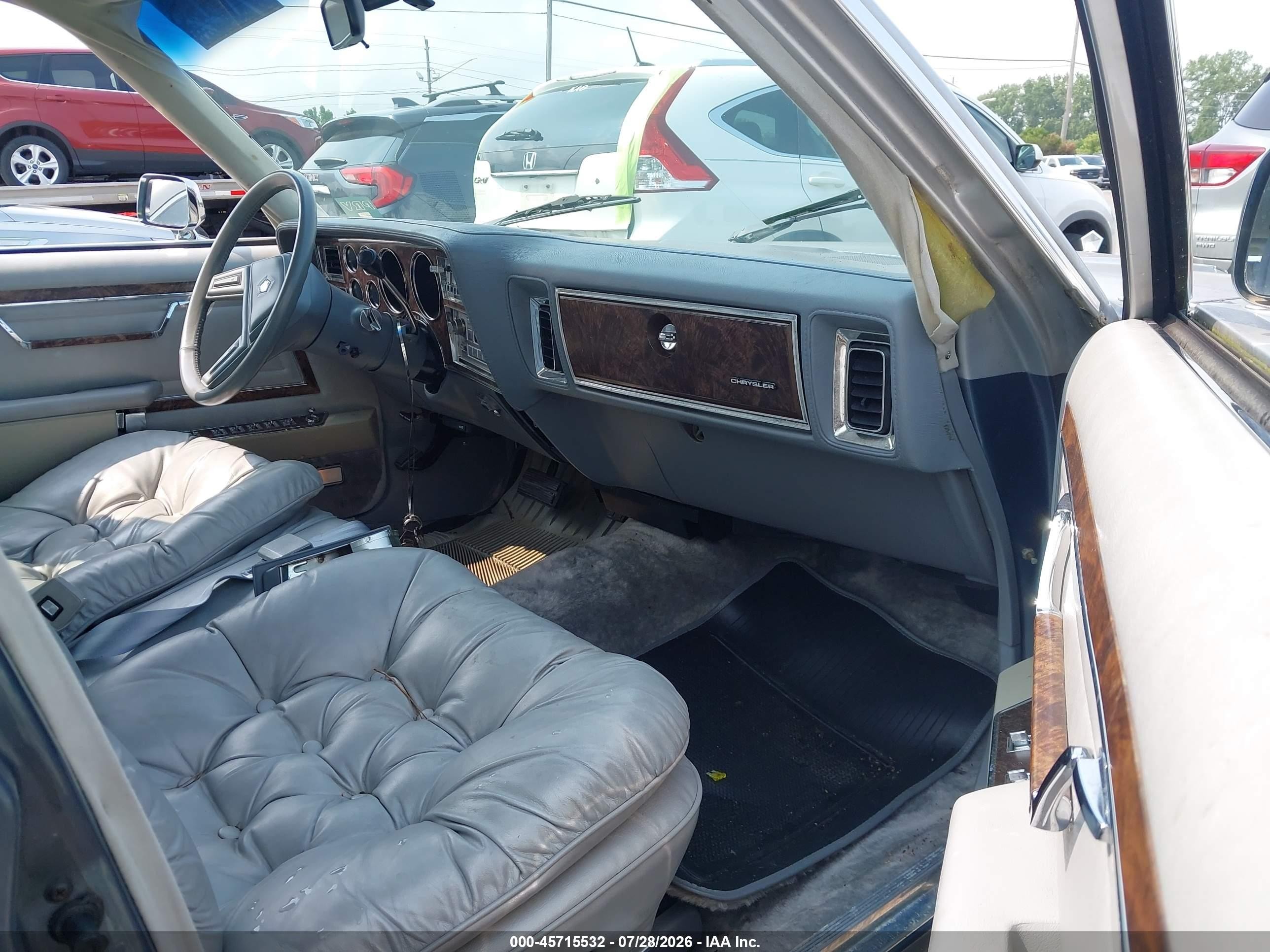 1986 Chrysler Fifth Avenue   Gray vin: 1C3BF66P1GX537092