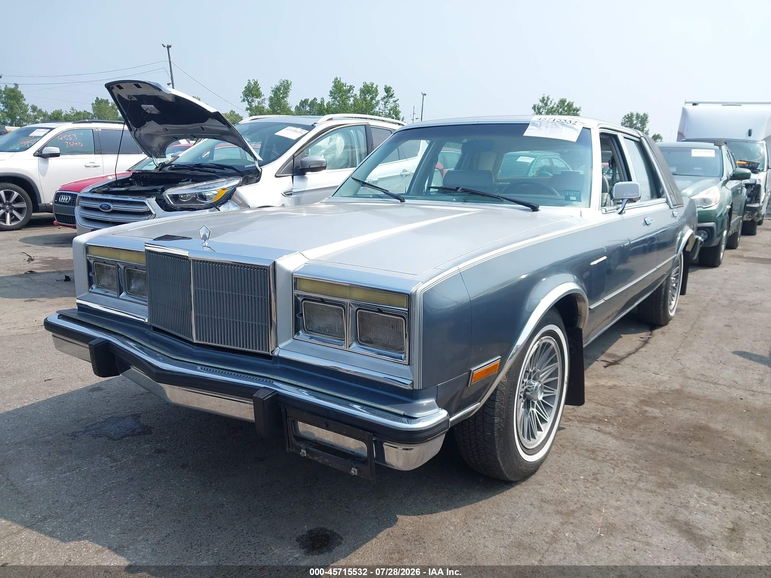 1986 Chrysler Fifth Avenue   Gray vin: 1C3BF66P1GX537092