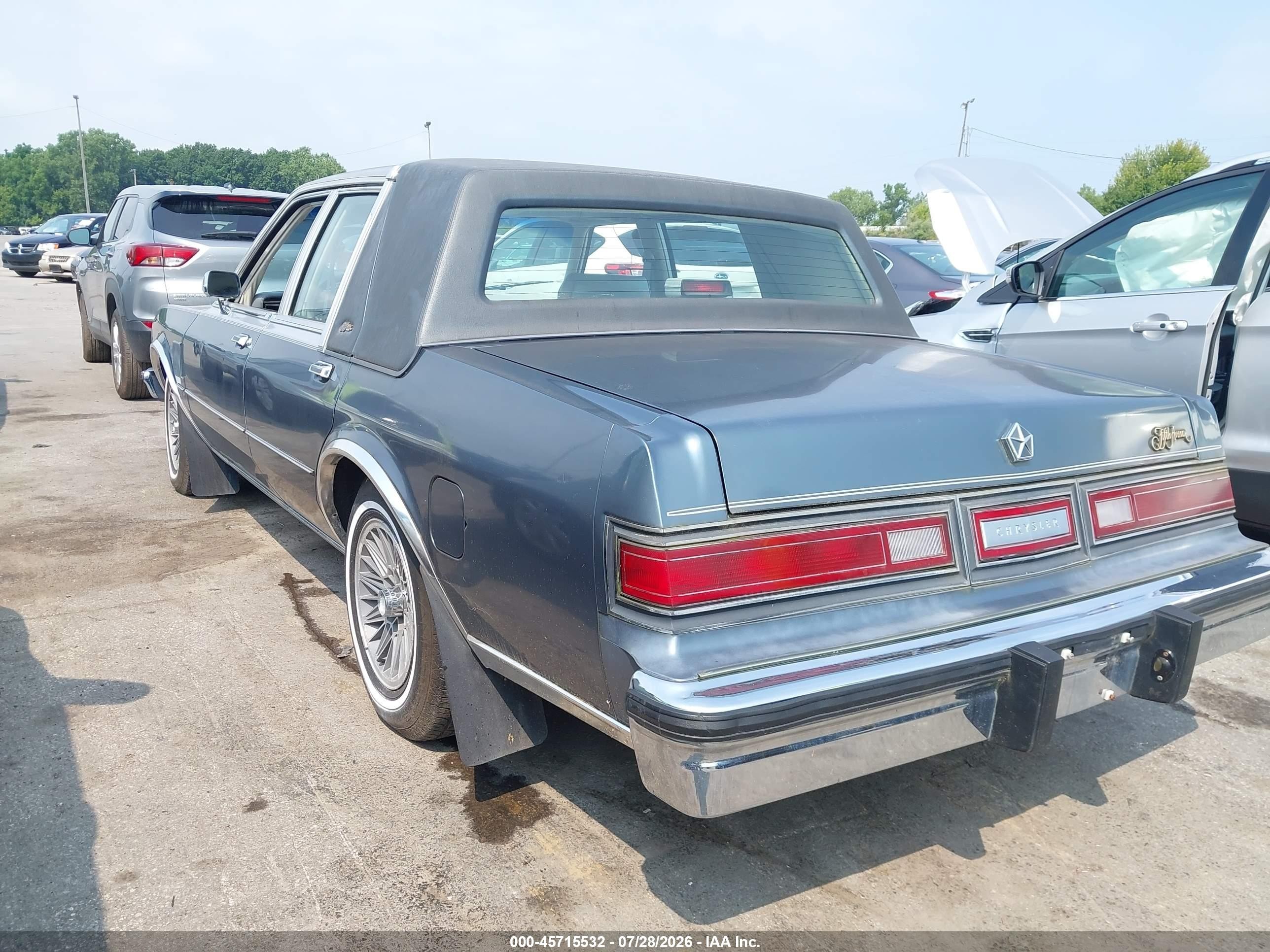 1986 Chrysler Fifth Avenue   Gray vin: 1C3BF66P1GX537092