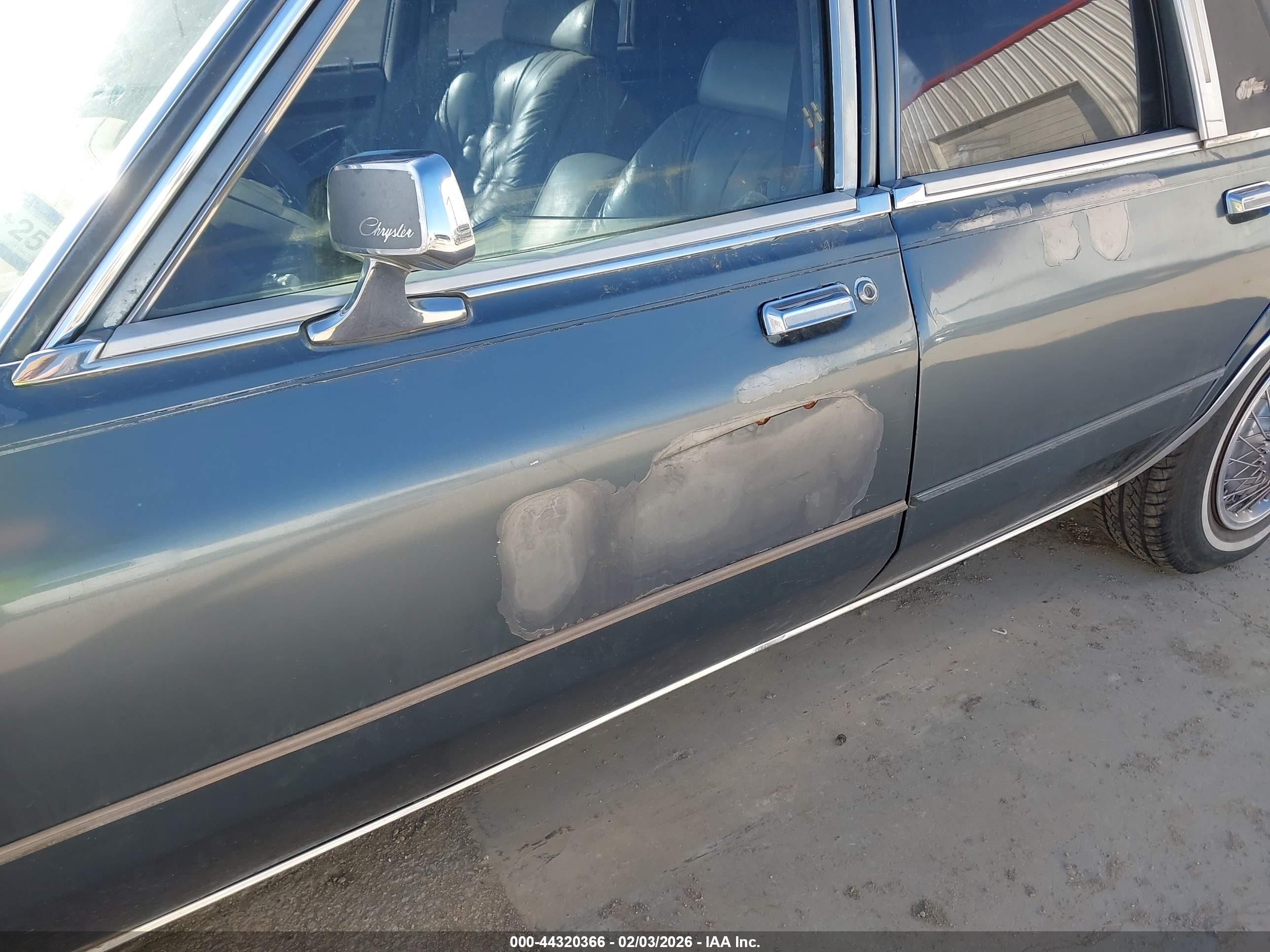 1986 Chrysler Fifth Avenue   Blue vin: 1C3BF66P2GX594059