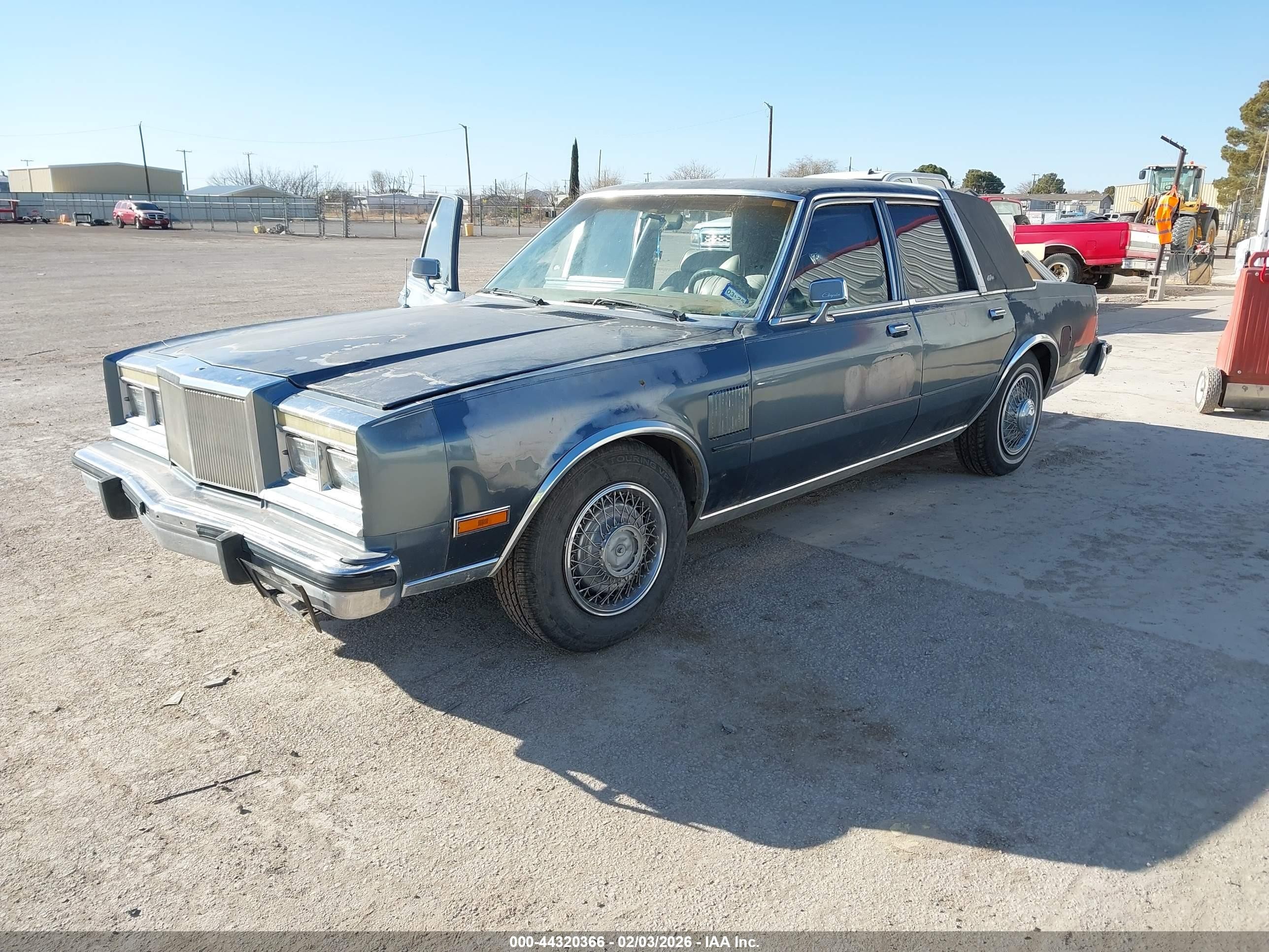 1986 Chrysler Fifth Avenue   Blue vin: 1C3BF66P2GX594059