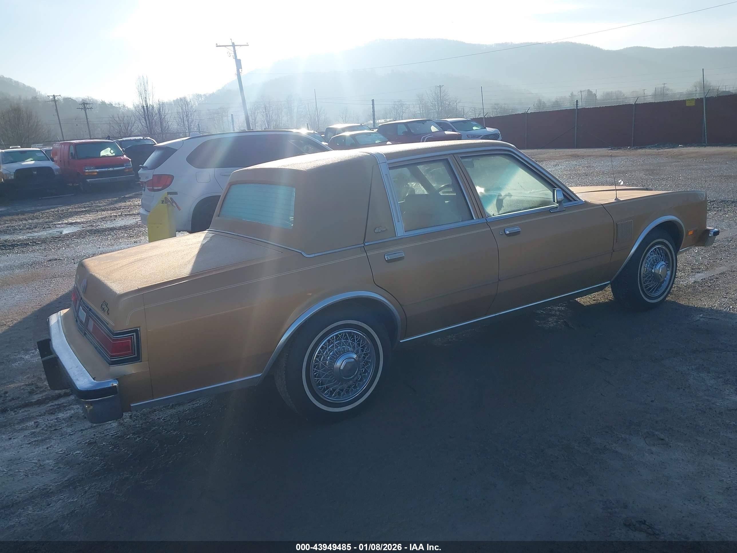 1985 Chrysler Fifth Avenue   Gold vin: 1C3BF66P4FX669004