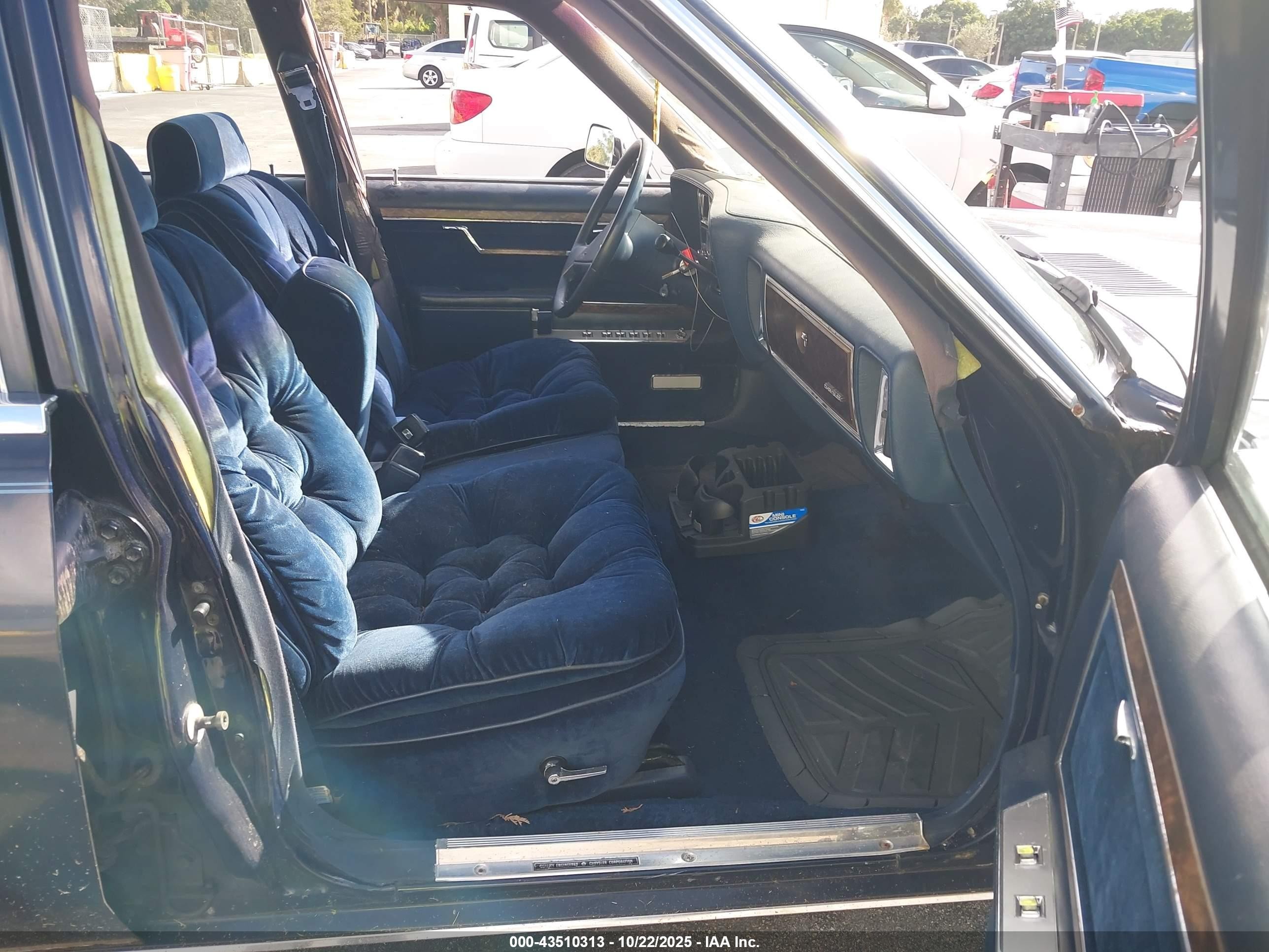 1987 Chrysler Fifth Avenue   Dark Blue vin: 1C3BF66P6HX747575