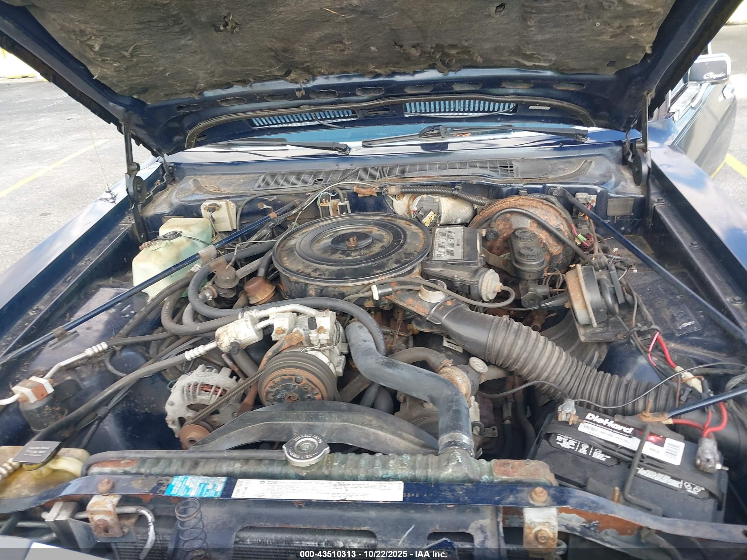 1987 Chrysler Fifth Avenue   Dark Blue vin: 1C3BF66P6HX747575