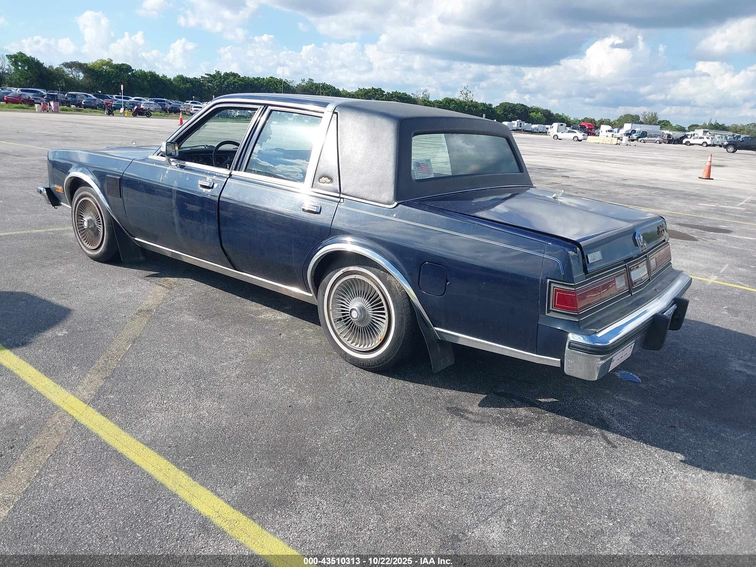 1987 Chrysler Fifth Avenue   Dark Blue vin: 1C3BF66P6HX747575