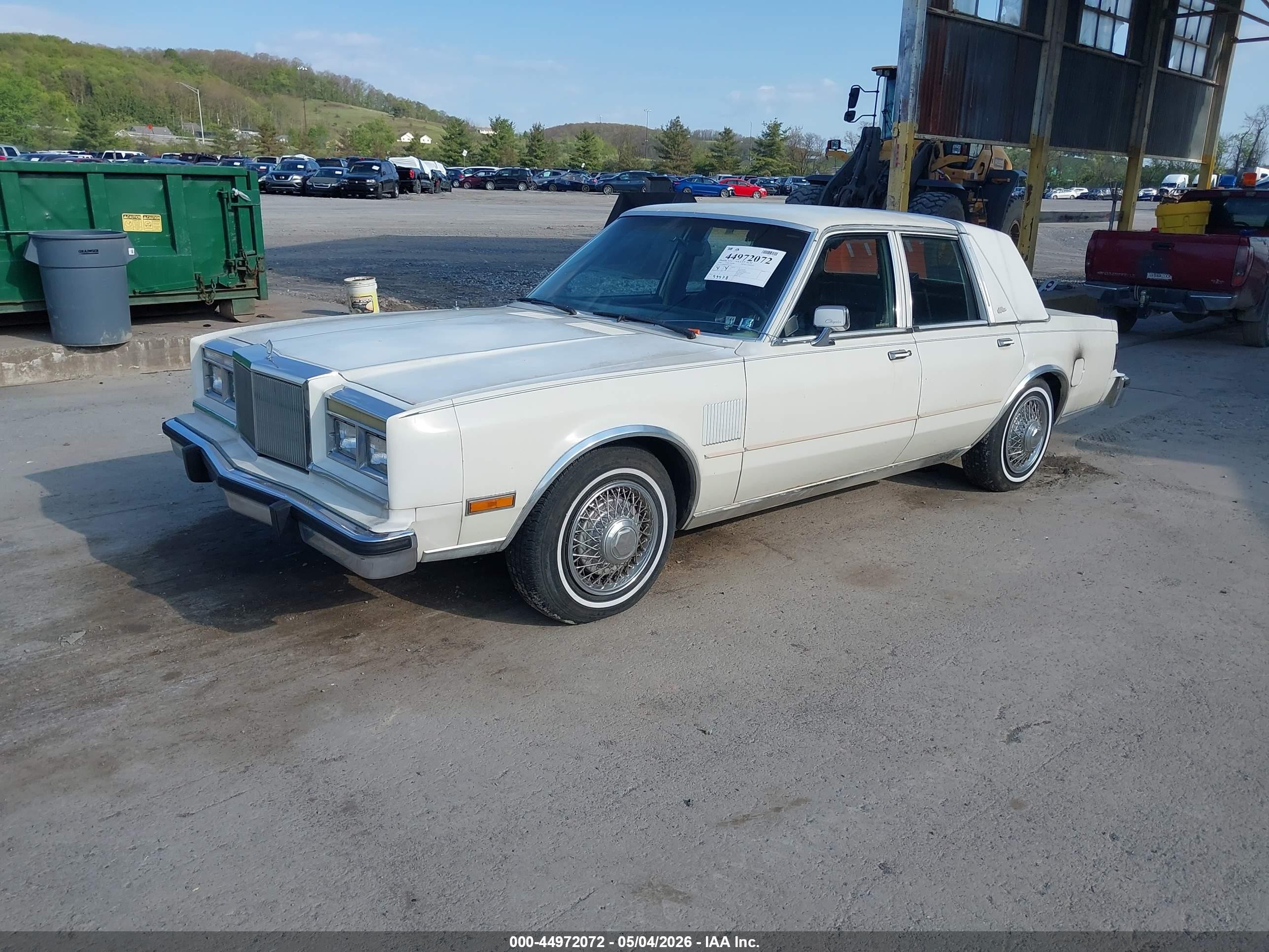 1985 Chrysler Fifth Avenue   White vin: 1C3BF66P8FX650097