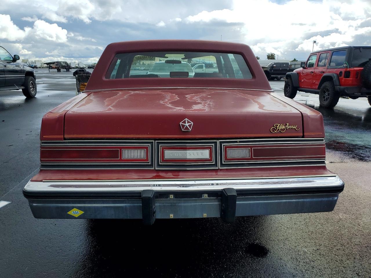 1987 Chrysler Fifth Avenue Red vin: 1C3BF66P8HX763728