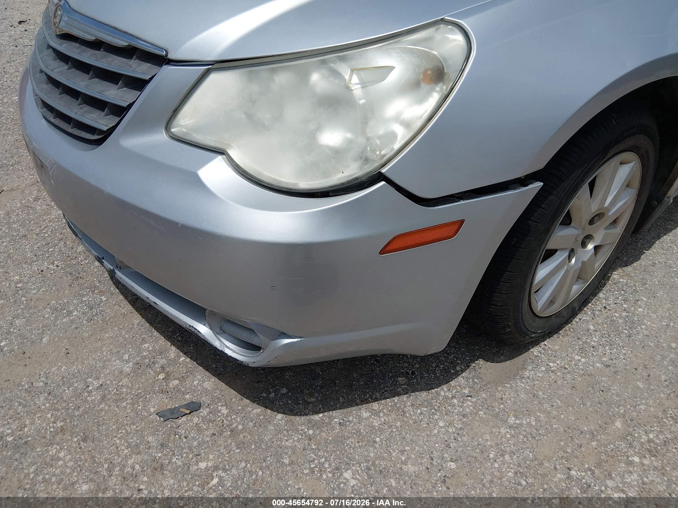 2010 Chrysler Sebring Touring Серебряный vin: 1C3CC4FB1AN183809
