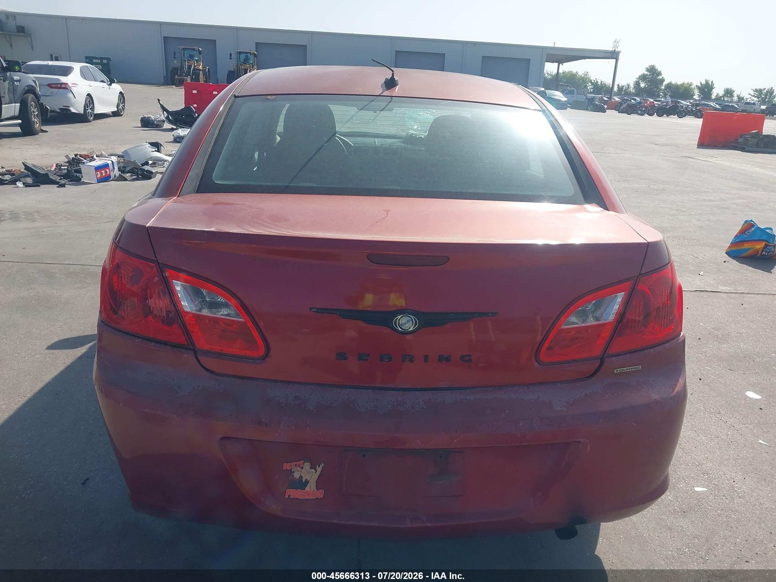 2010 Chrysler Sebring Touring Burgundy vin: 1C3CC4FB5AN207206