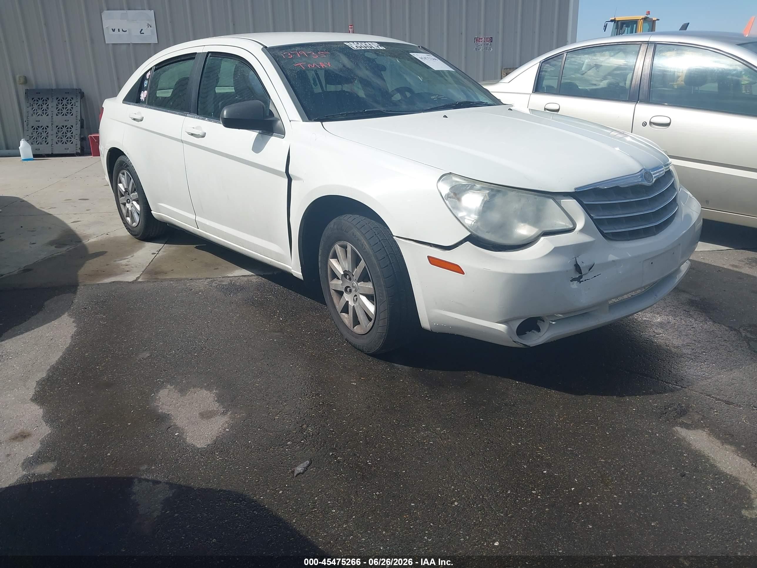 2010 Chrysler Sebring Touring White vin: 1C3CC4FB7AN137935