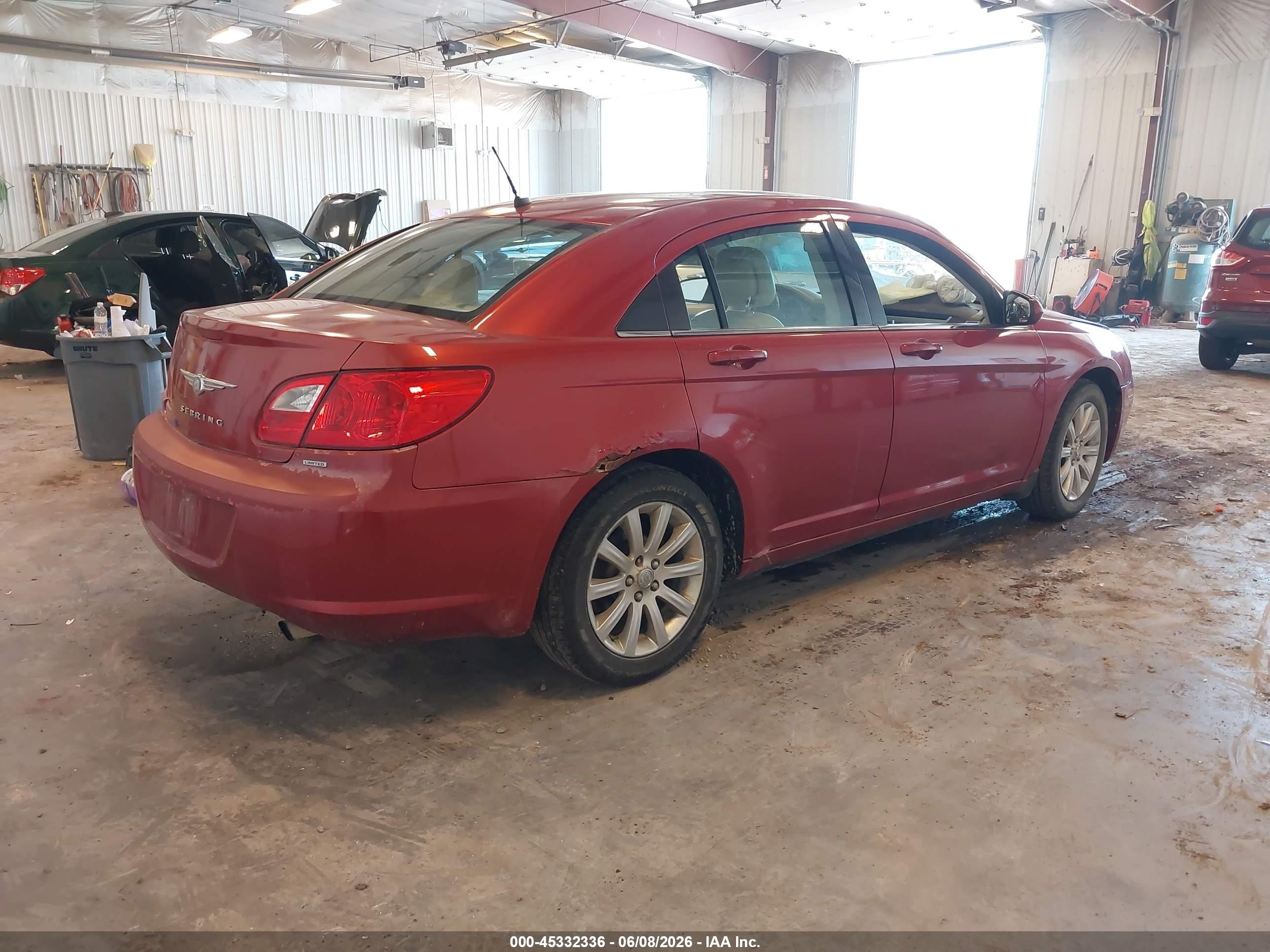 2010 Chrysler Sebring Limited Red vin: 1C3CC5FB3AN232188
