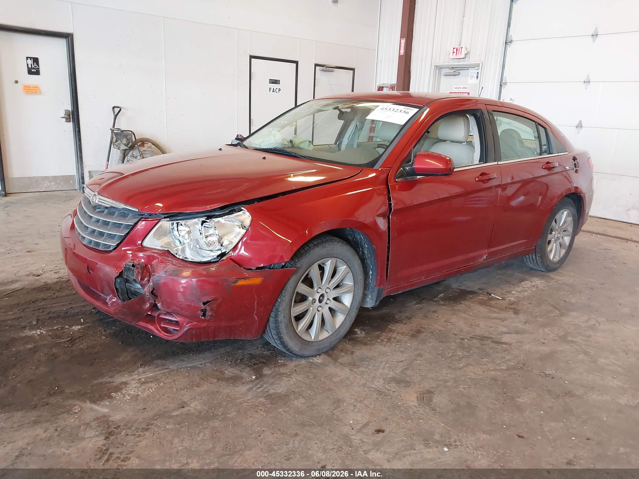 2010 Chrysler Sebring Limited Red vin: 1C3CC5FB3AN232188