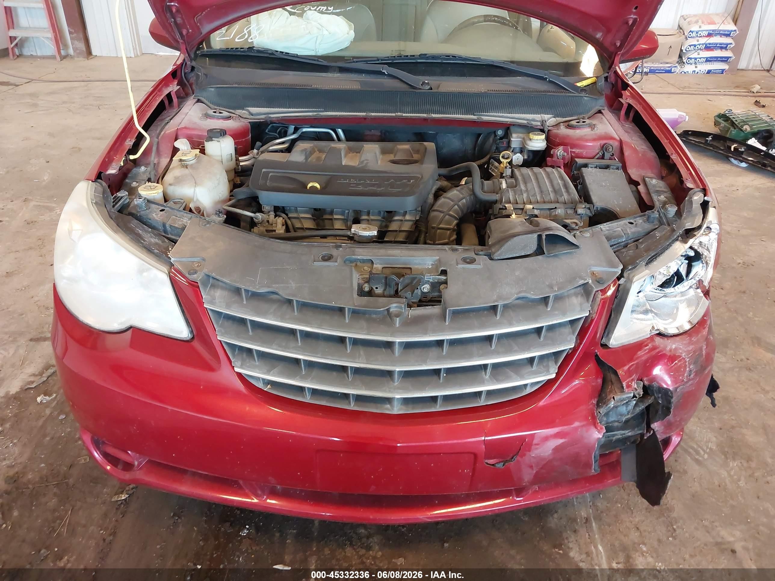 2010 Chrysler Sebring Limited Red vin: 1C3CC5FB3AN232188