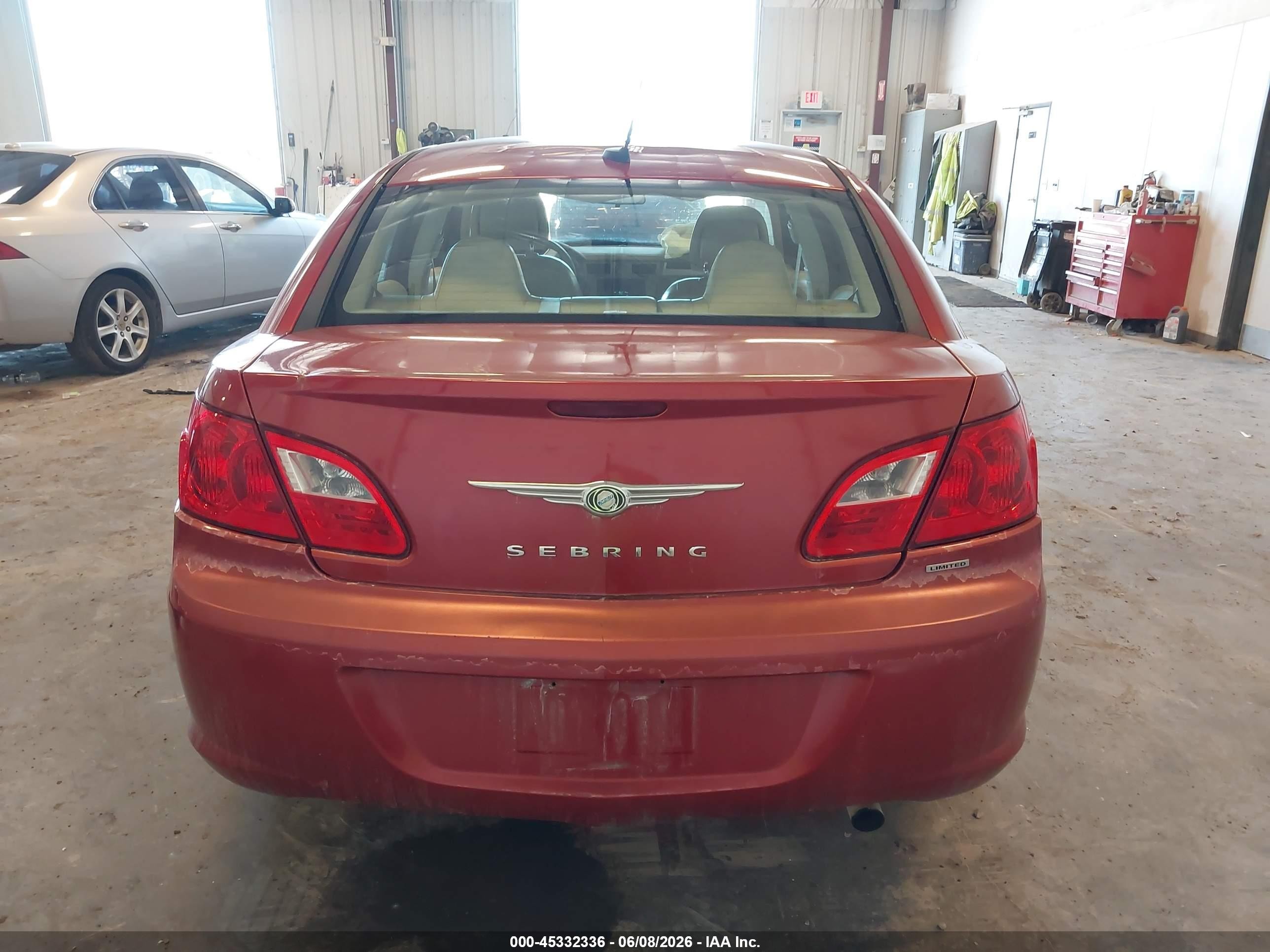 2010 Chrysler Sebring Limited Red vin: 1C3CC5FB3AN232188