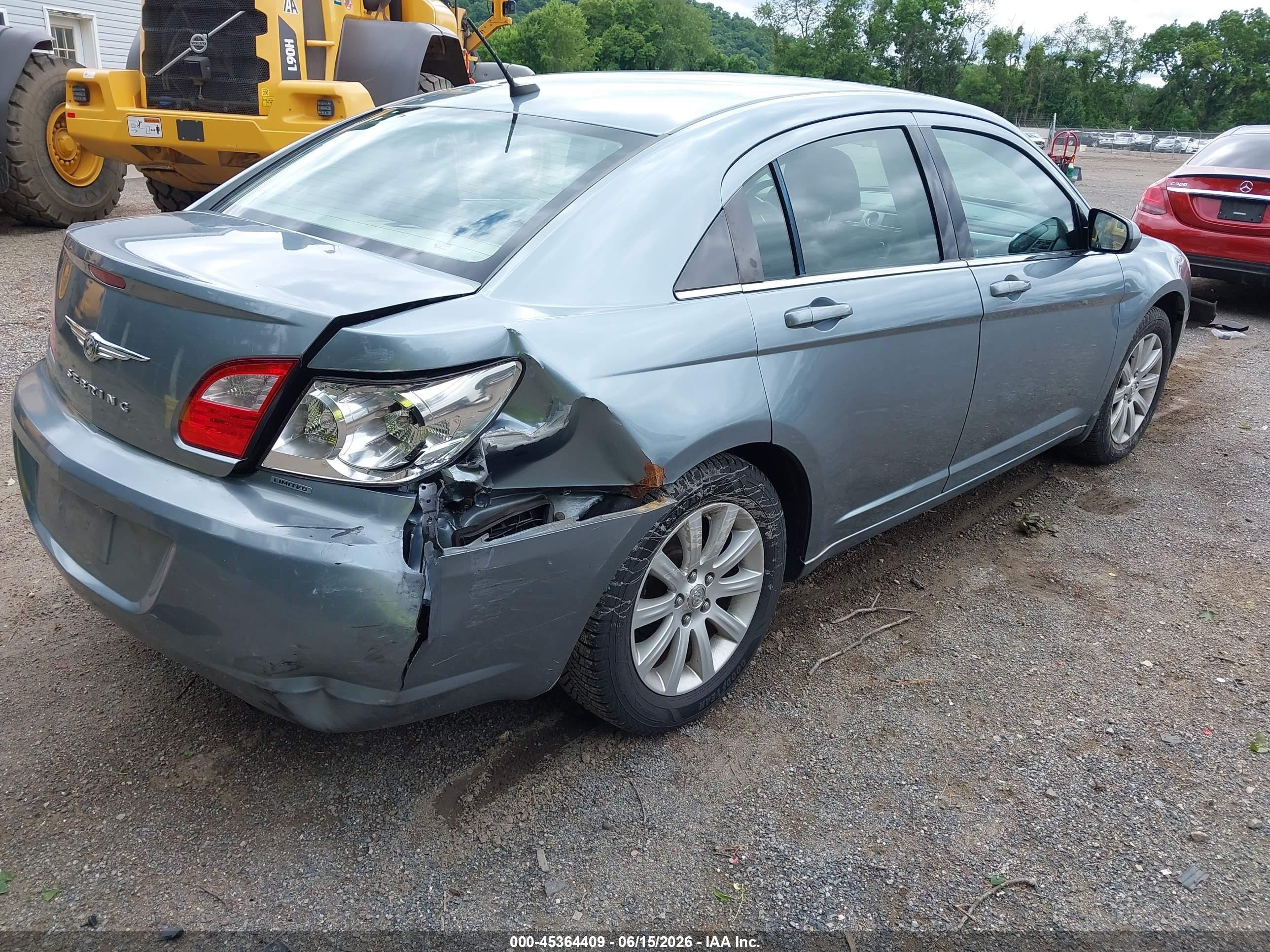 2010 Chrysler Sebring Limited Light Blue vin: 1C3CC5FB7AN205429