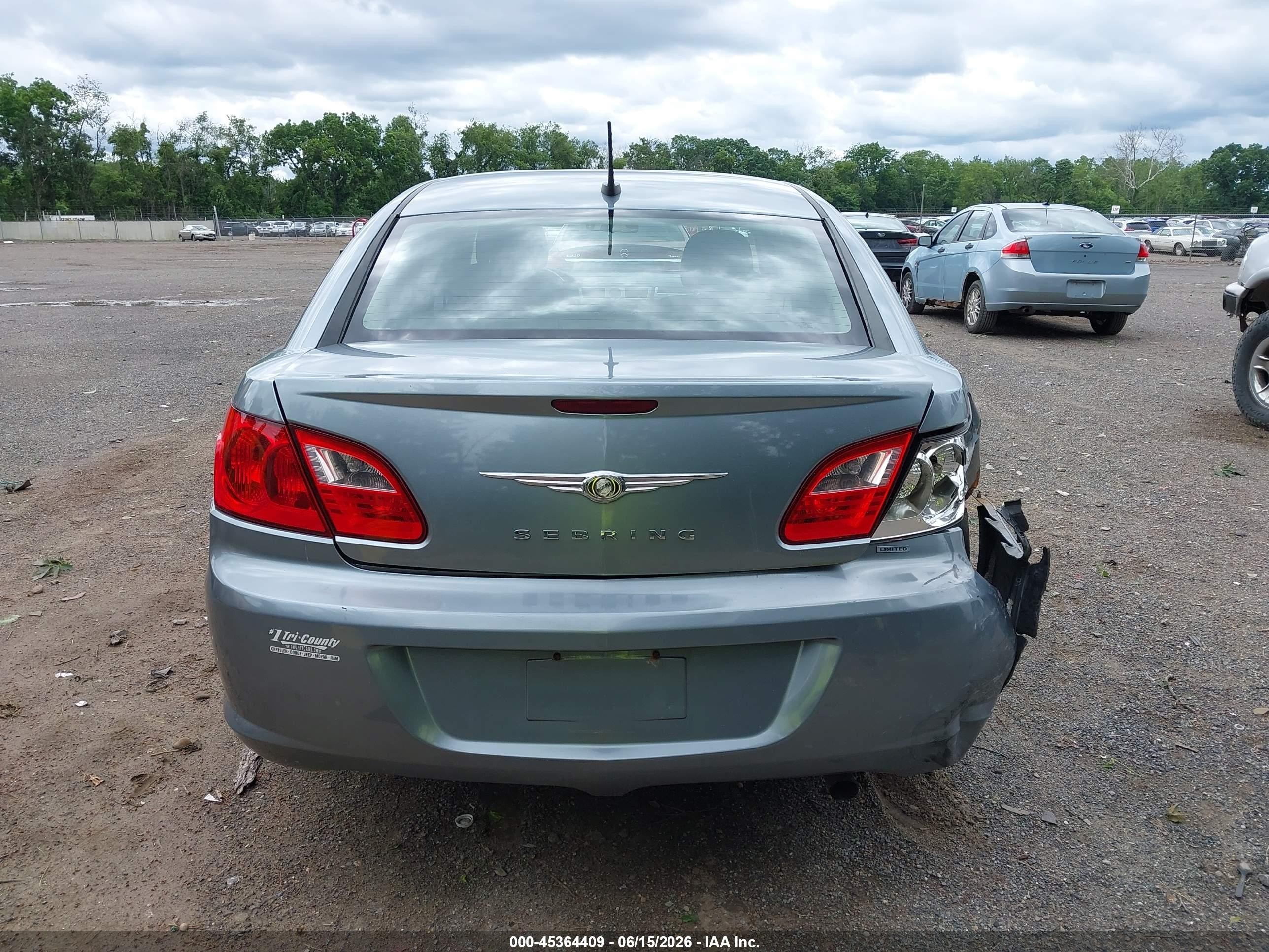 2010 Chrysler Sebring Limited Light Blue vin: 1C3CC5FB7AN205429