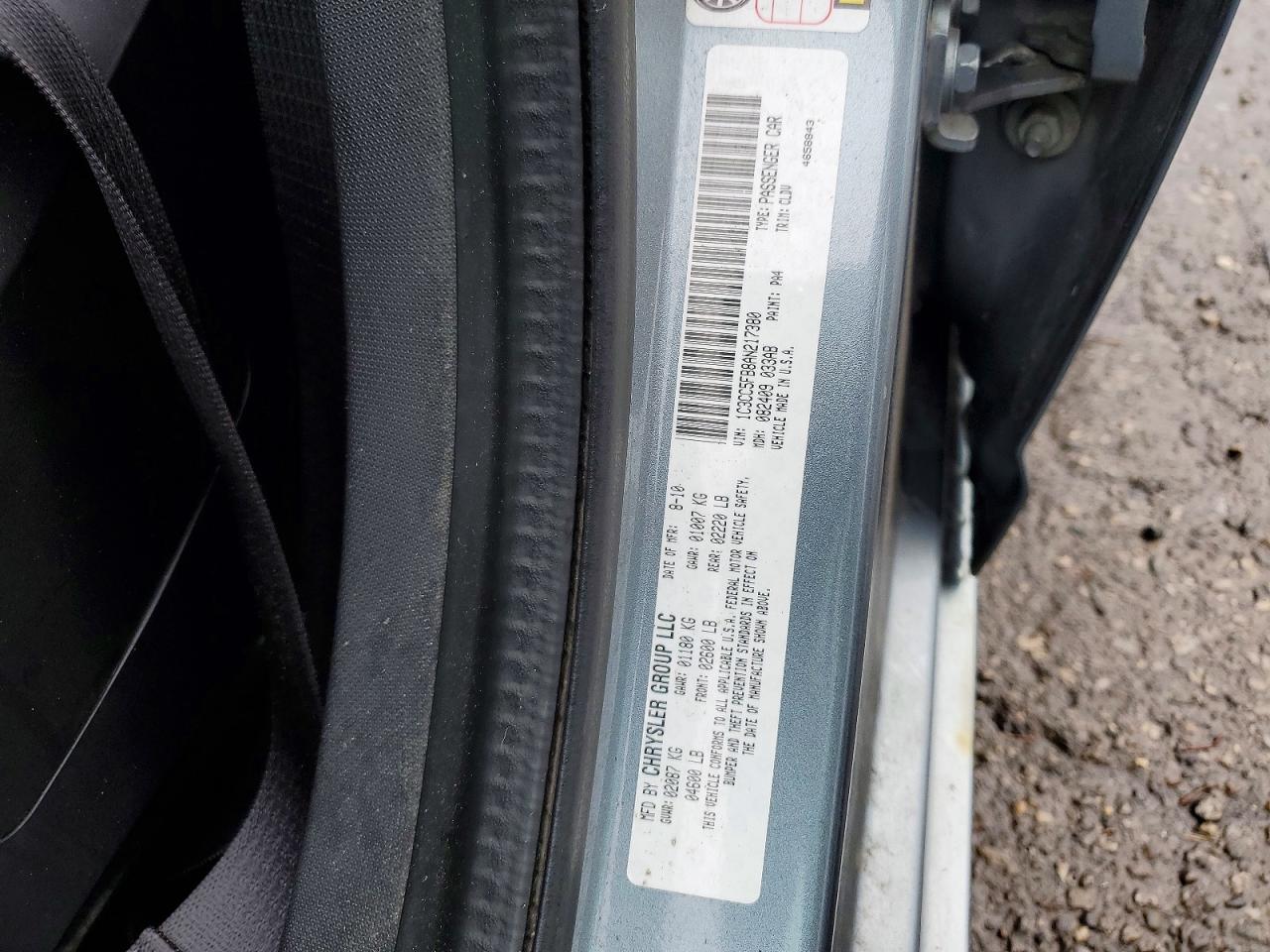 2010 Chrysler Sebring Limited Синий vin: 1C3CC5FB8AN217380