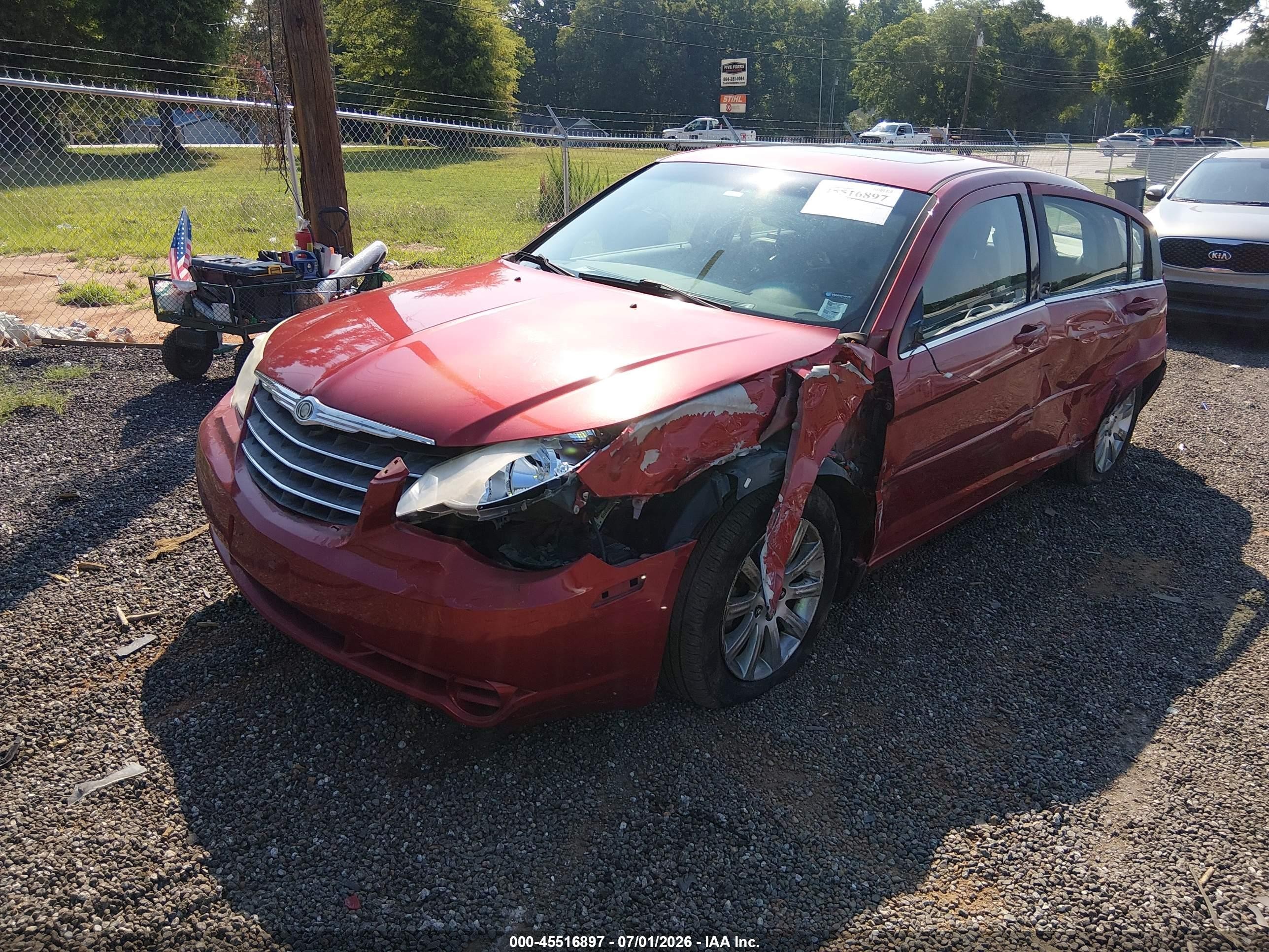 2010 Chrysler Sebring Limited Red vin: 1C3CC5FD3AN134702