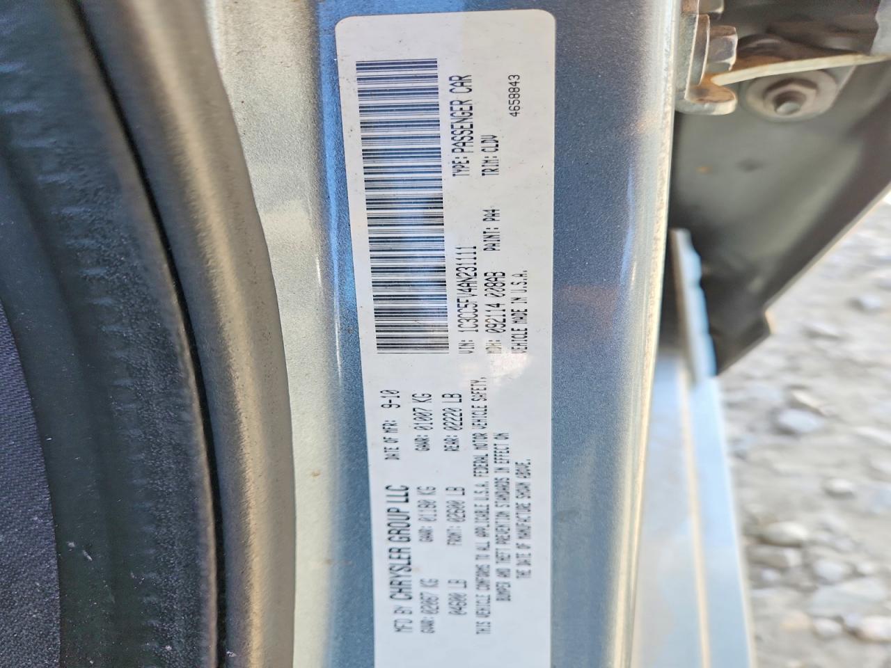2010 Chrysler Sebring Limited Silver vin: 1C3CC5FV4AN231111