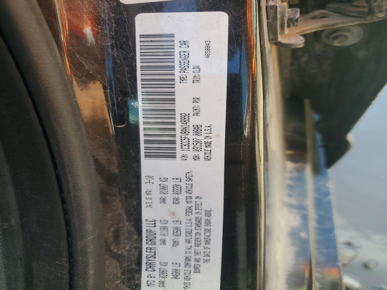 2010 Chrysler Sebring Limited Black vin: 1C3CC5FV8AN148992