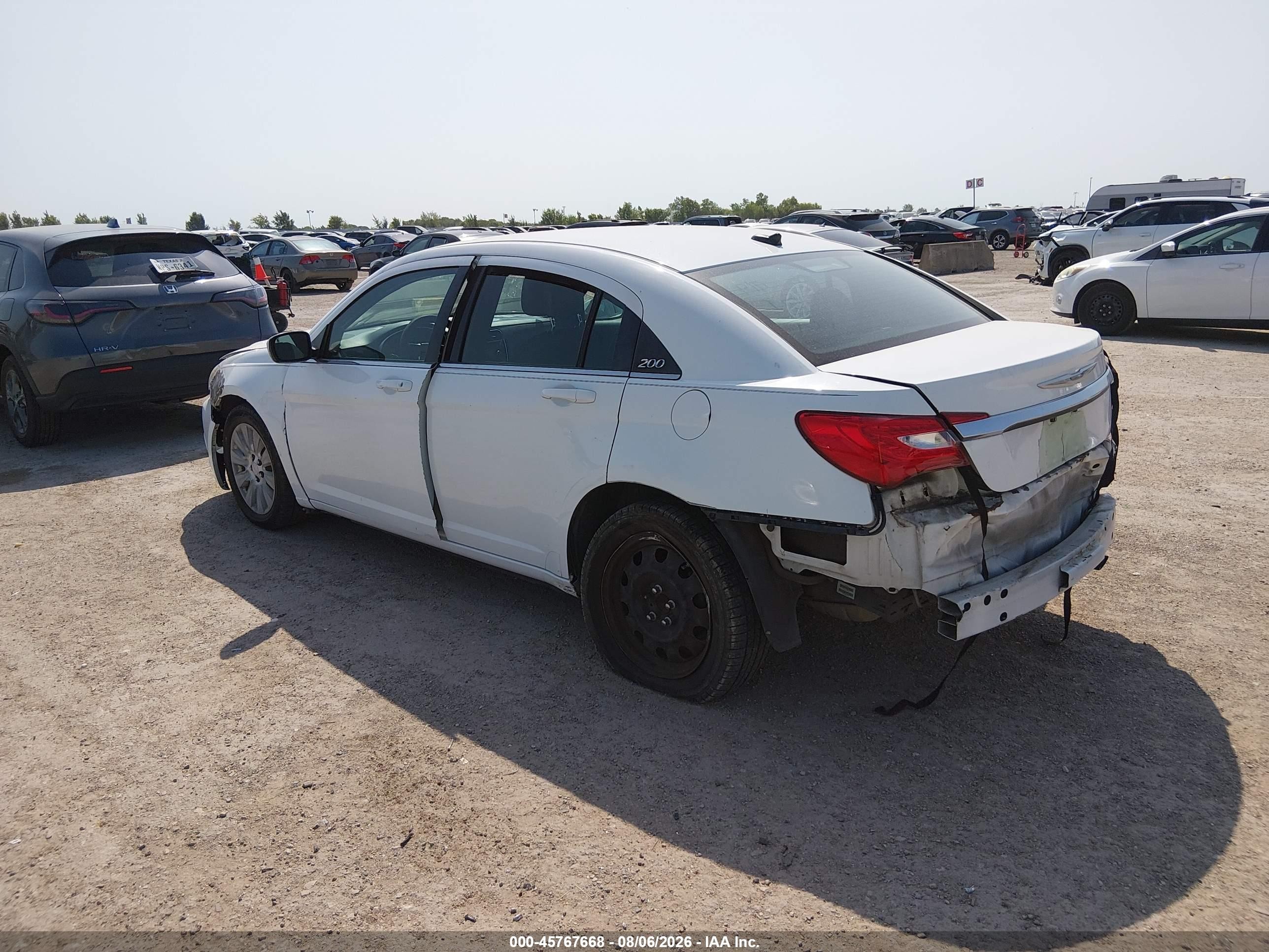 2012 Chrysler 200 Lx White vin: 1C3CCBAB0CN281888