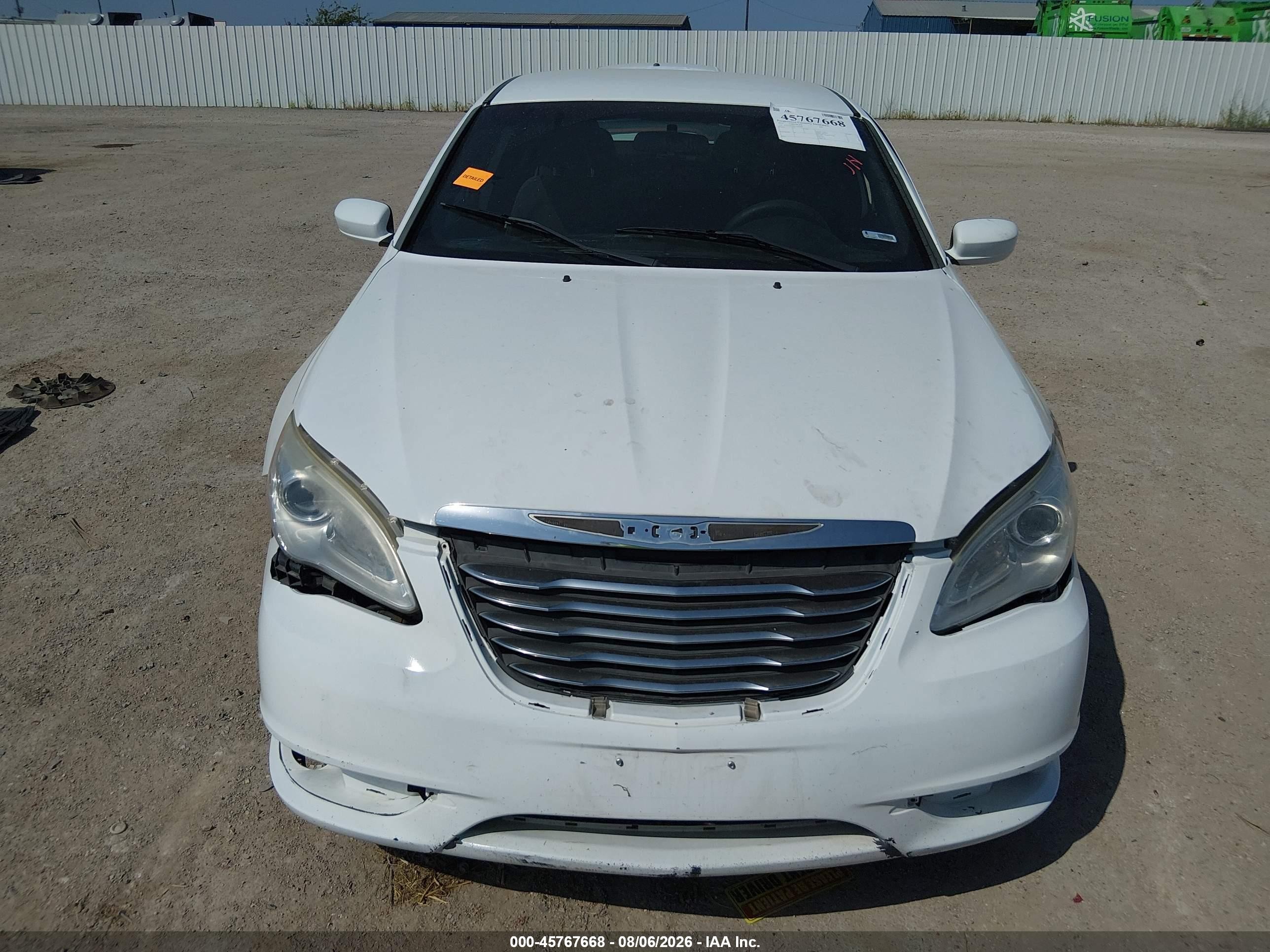 2012 Chrysler 200 Lx White vin: 1C3CCBAB0CN281888