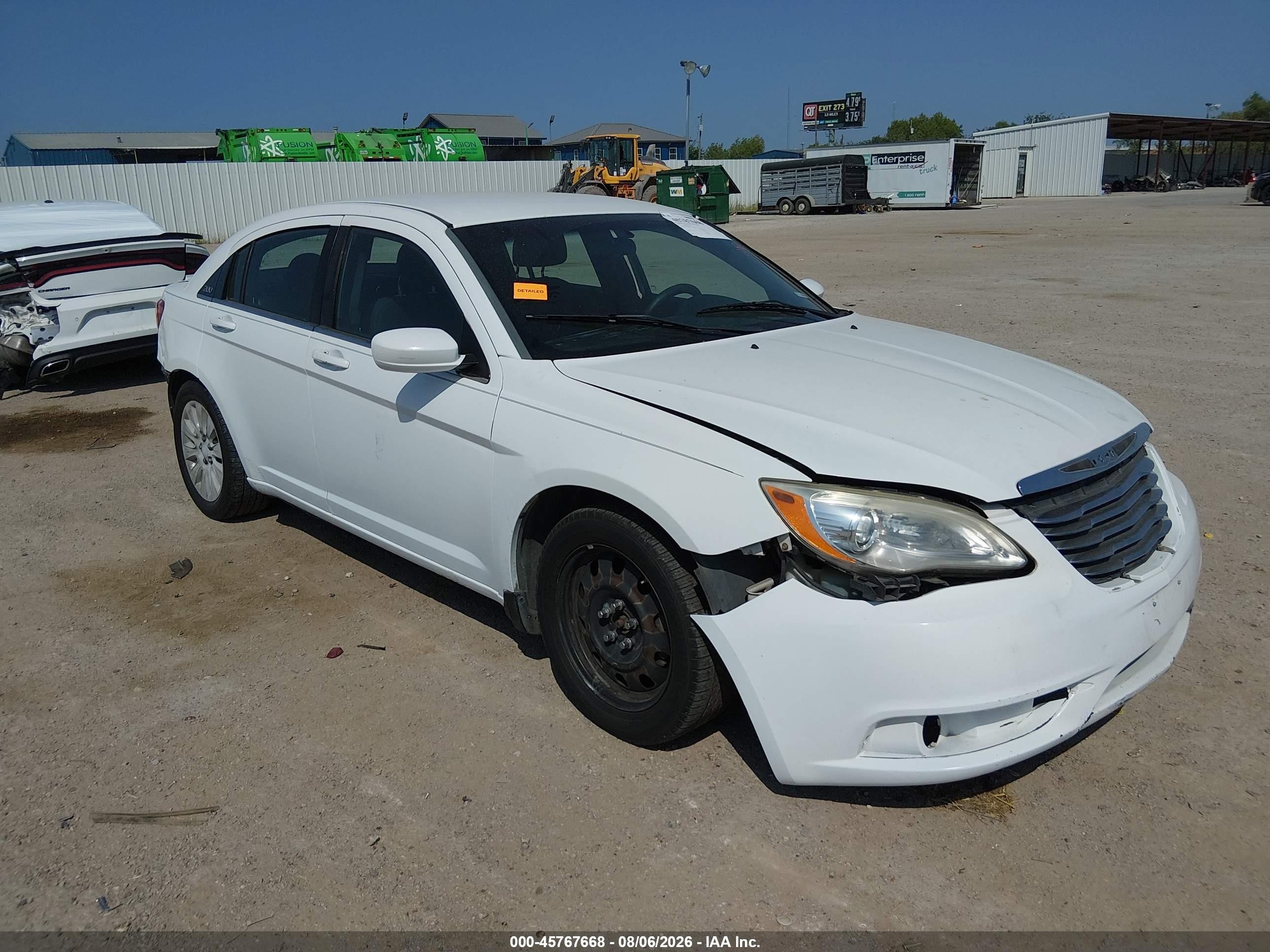 2012 Chrysler 200 Lx White vin: 1C3CCBAB0CN281888