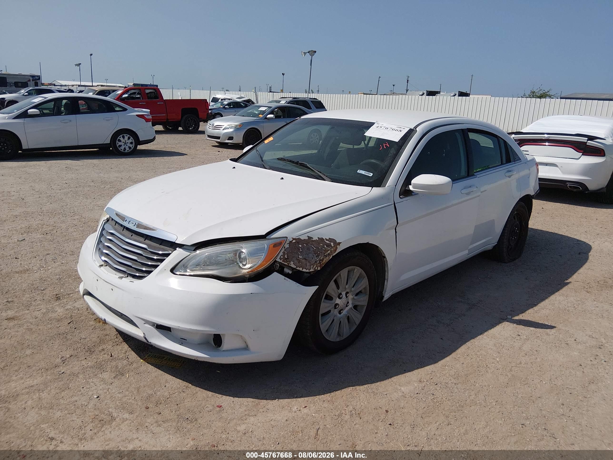 2012 Chrysler 200 Lx White vin: 1C3CCBAB0CN281888