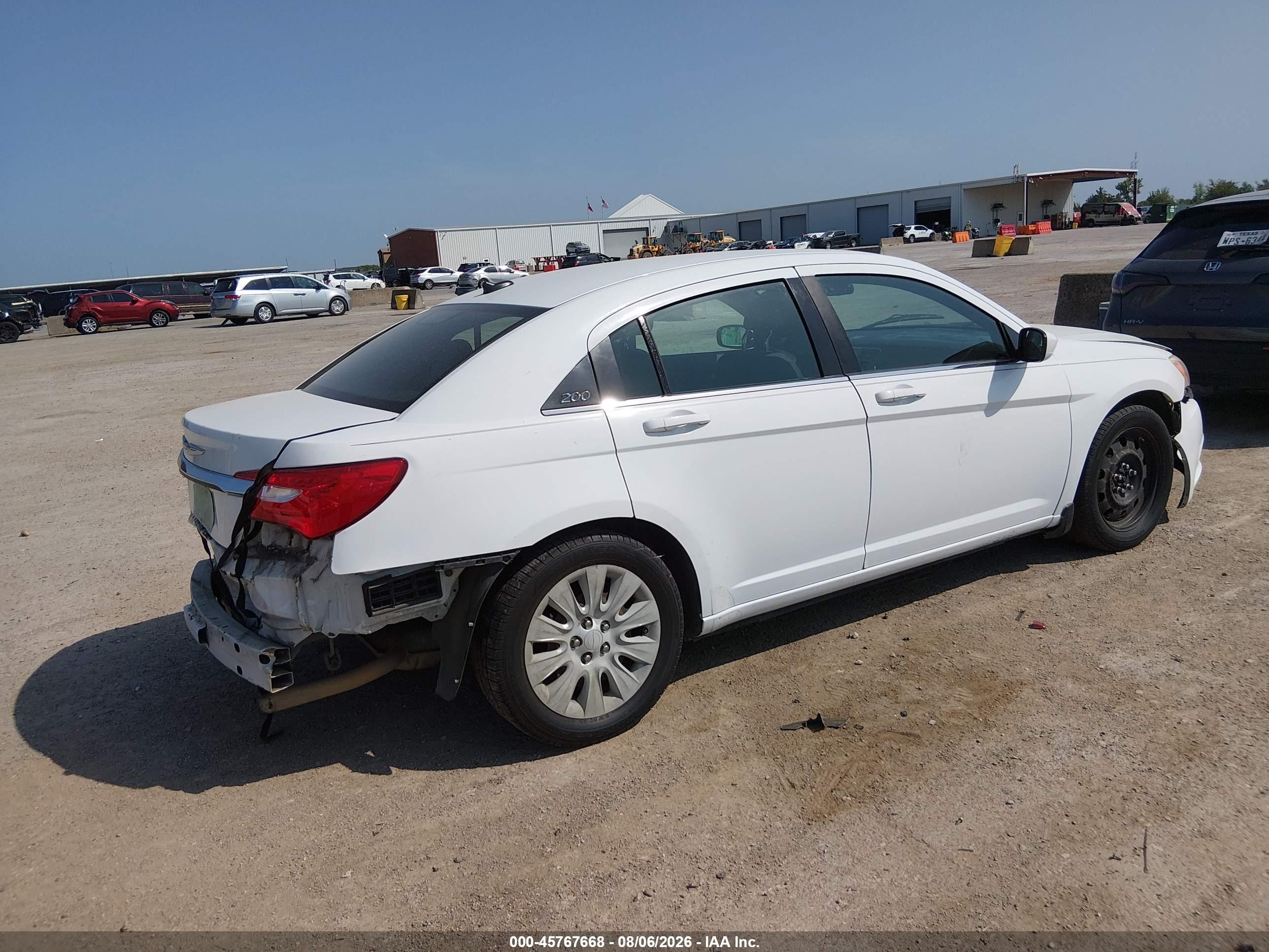 2012 Chrysler 200 Lx White vin: 1C3CCBAB0CN281888