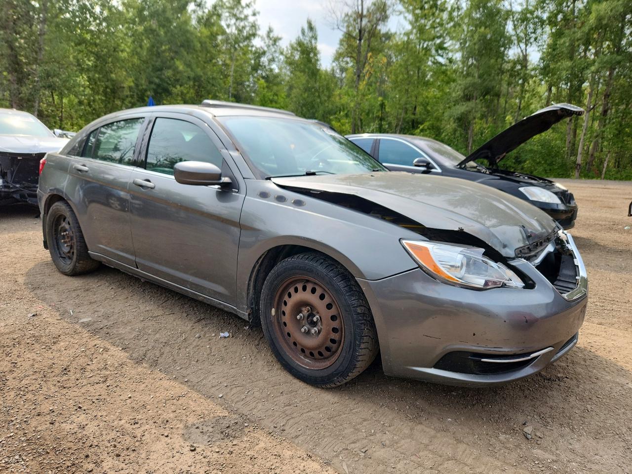 2012 Chrysler 200 Lx Gray vin: 1C3CCBAB0CN328837
