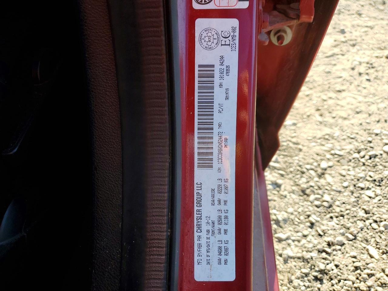 2013 Chrysler 200 Lx Красный vin: 1C3CCBAB0DN524472