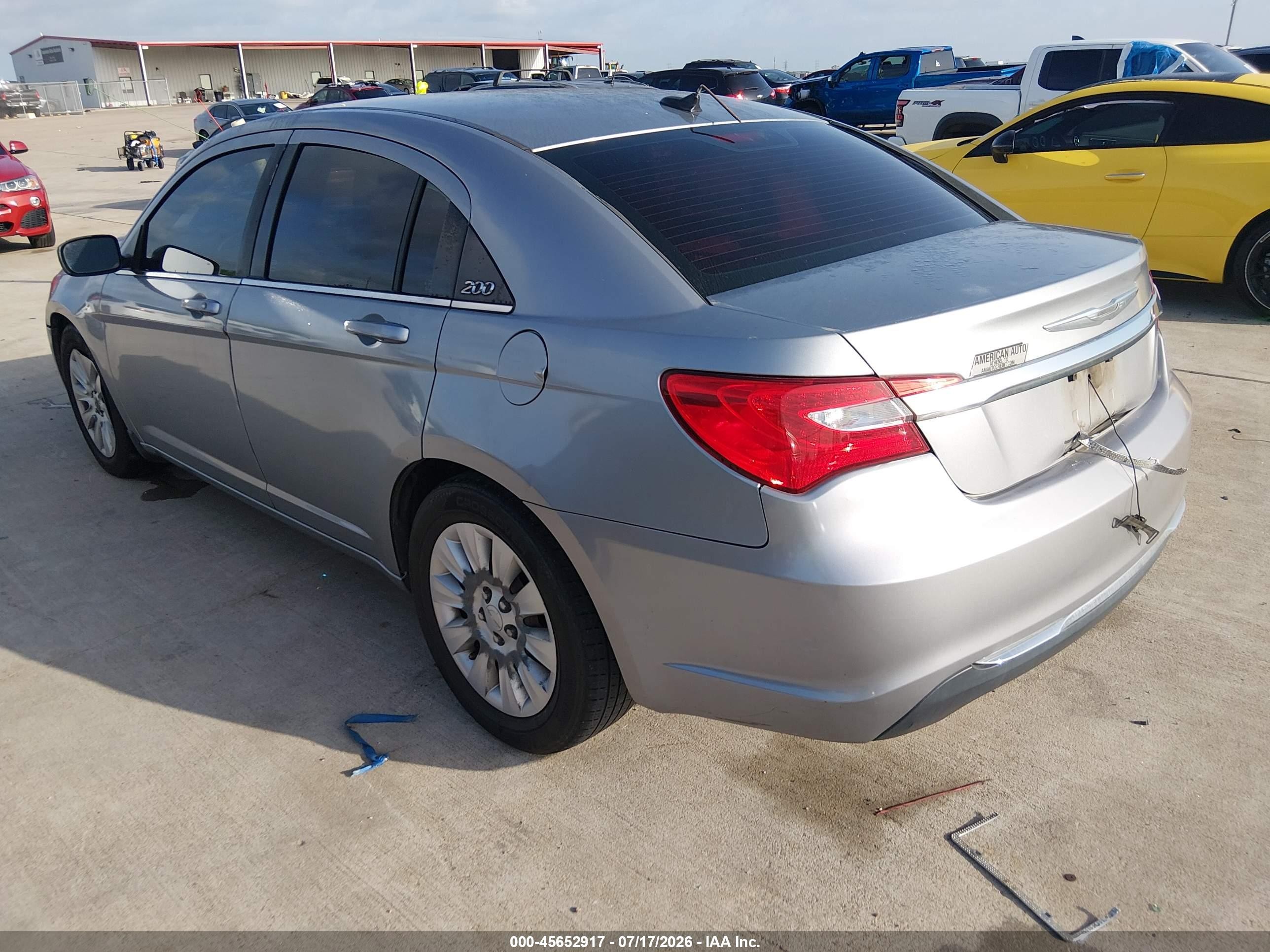 2013 Chrysler 200 Lx Gray vin: 1C3CCBAB0DN640402