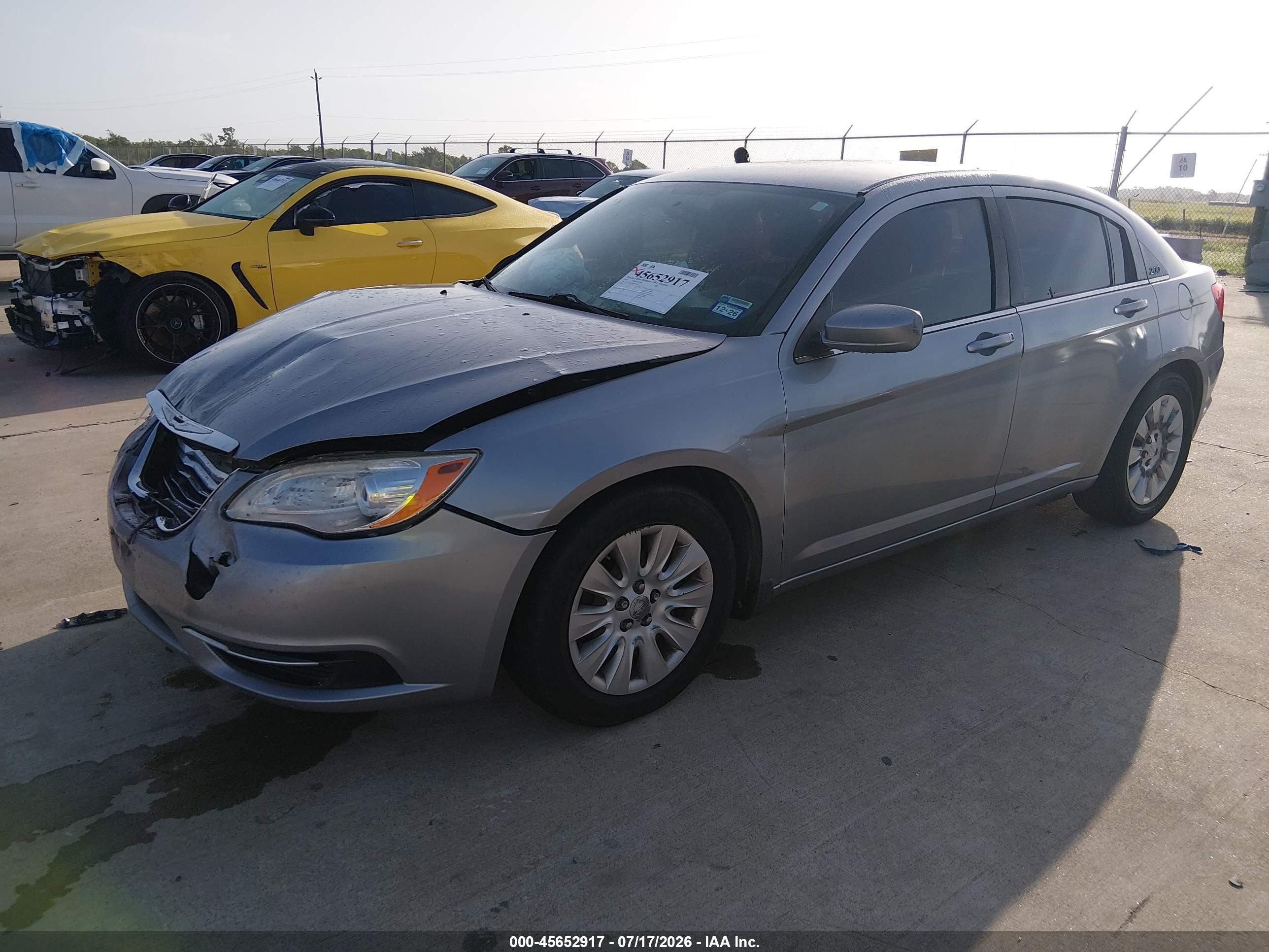 2013 Chrysler 200 Lx Gray vin: 1C3CCBAB0DN640402