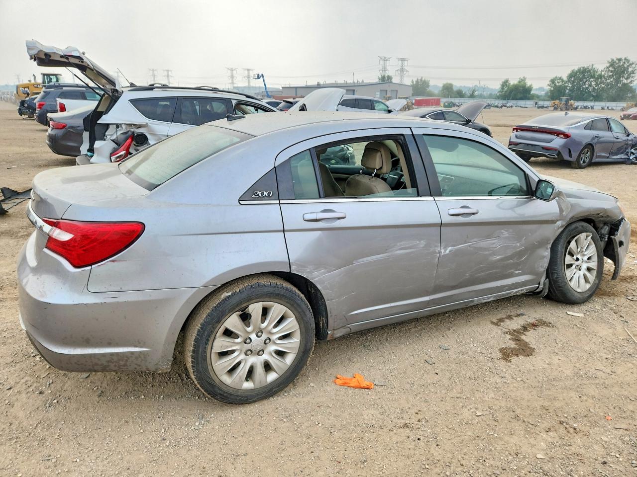 2014 Chrysler 200 Lx Silver vin: 1C3CCBAB0EN122128