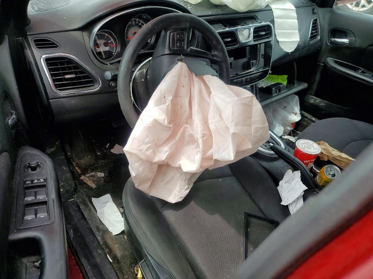 2014 Chrysler 200 Lx Red vin: 1C3CCBAB0EN238462