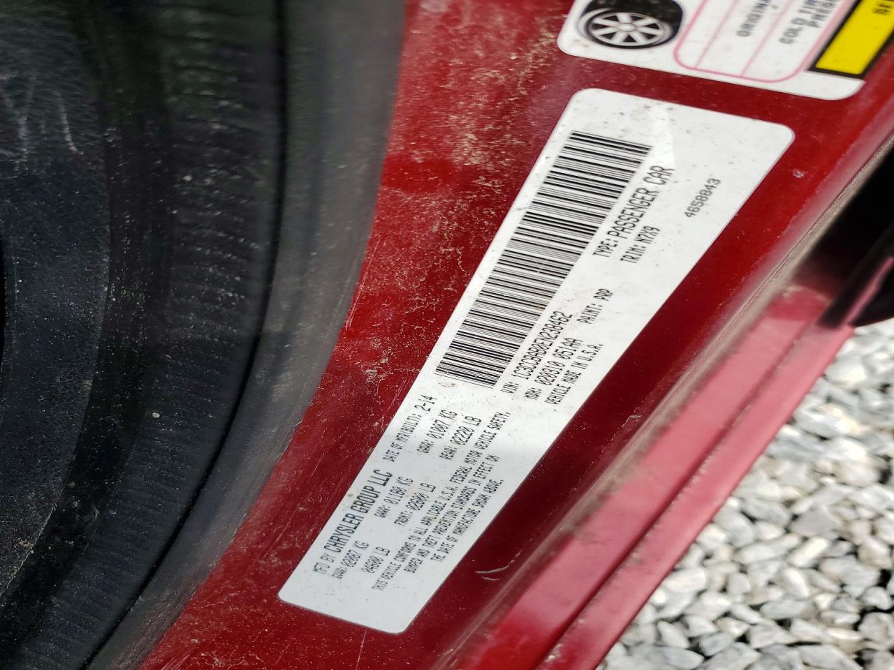 2014 Chrysler 200 Lx Red vin: 1C3CCBAB0EN238462