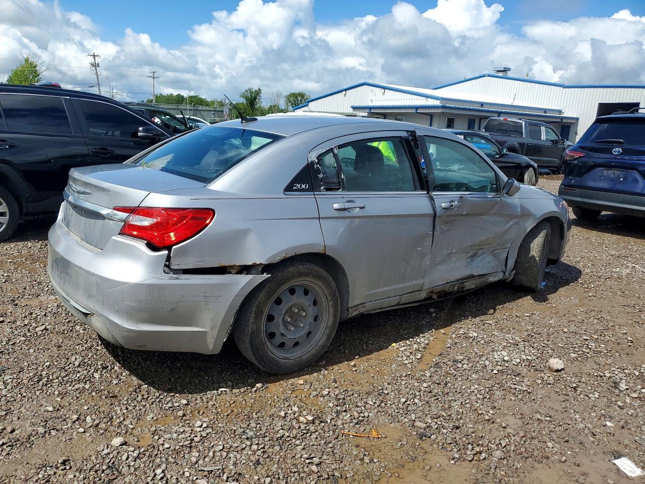 2013 Chrysler 200 Lx Silver vin: 1C3CCBAB1DN686532
