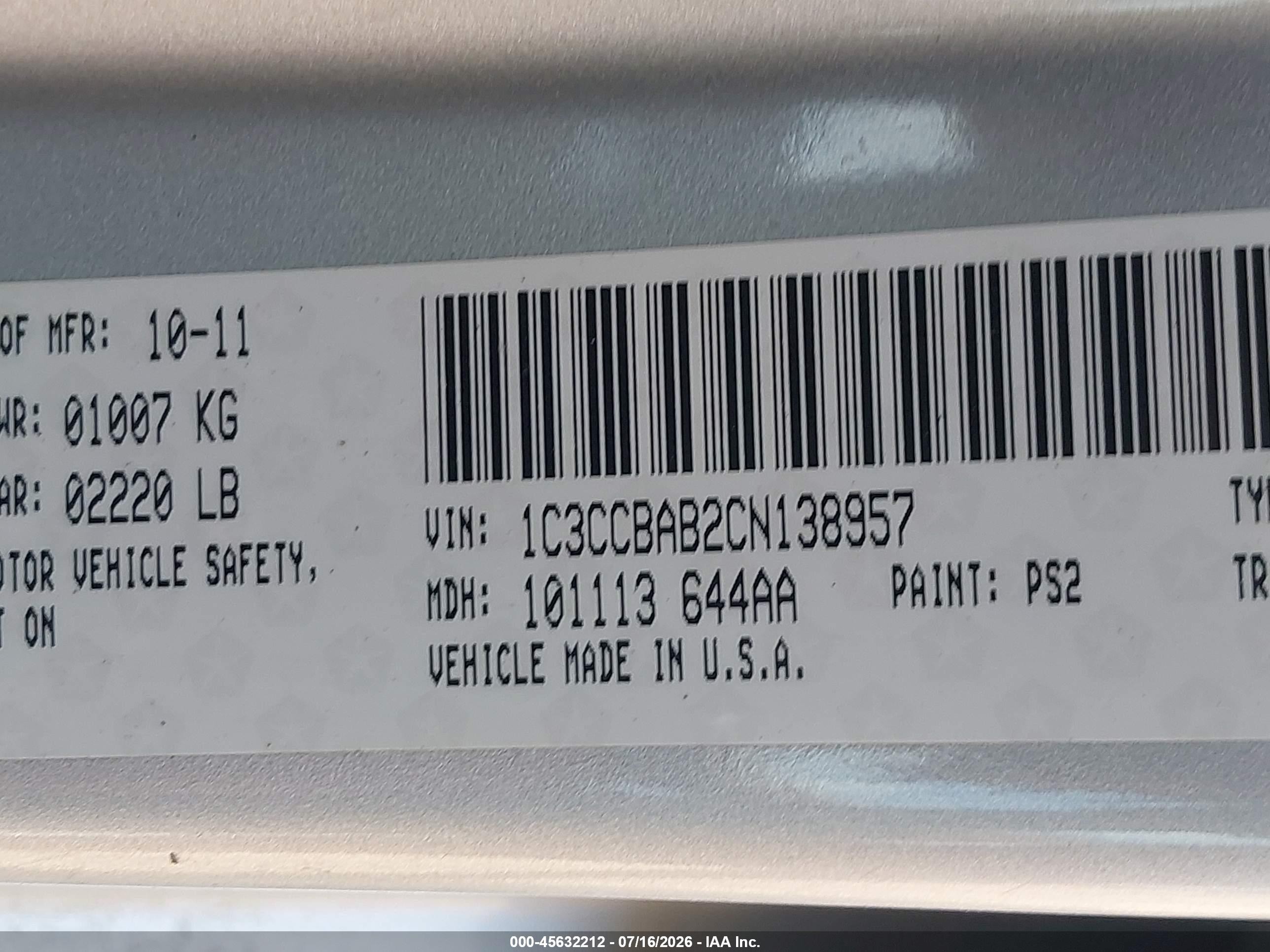 2012 Chrysler 200 Lx Silver vin: 1C3CCBAB2CN138957